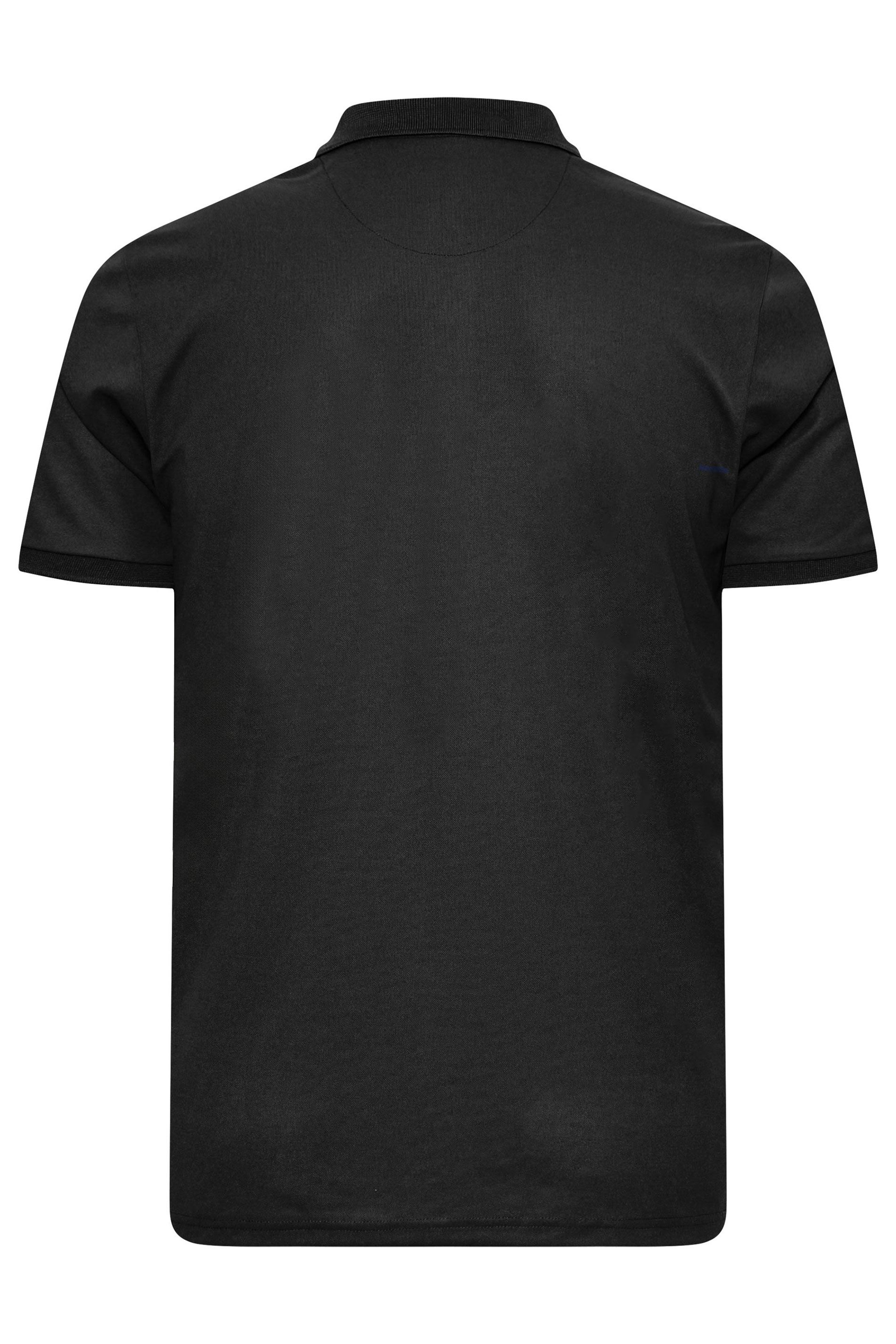 BadRhino Big & Tall Black Pique Golf Polo Shirt | BadRhino 5