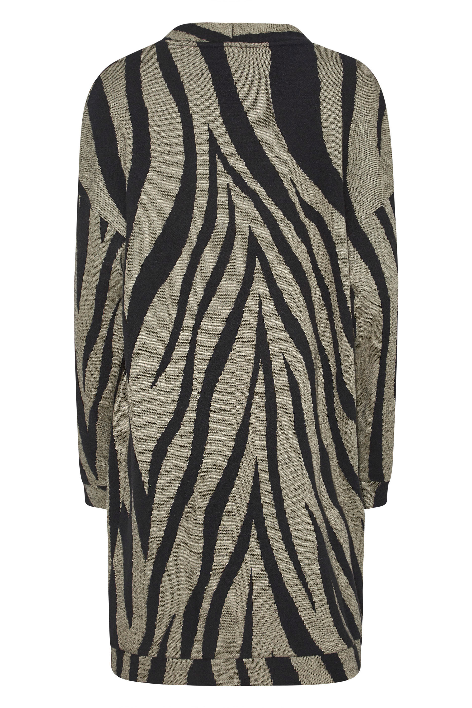 LTS Tall Women's Black & Beige Brown Marble Print Cardigan | Long Tall Sally 7