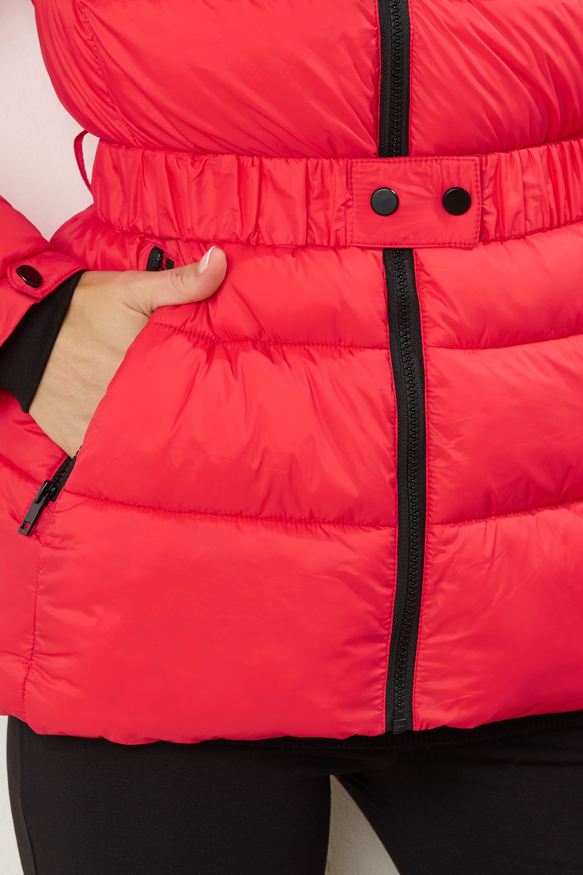 LTS Tall Coral Red Padded Ski Coat | Long Tall Sally 6