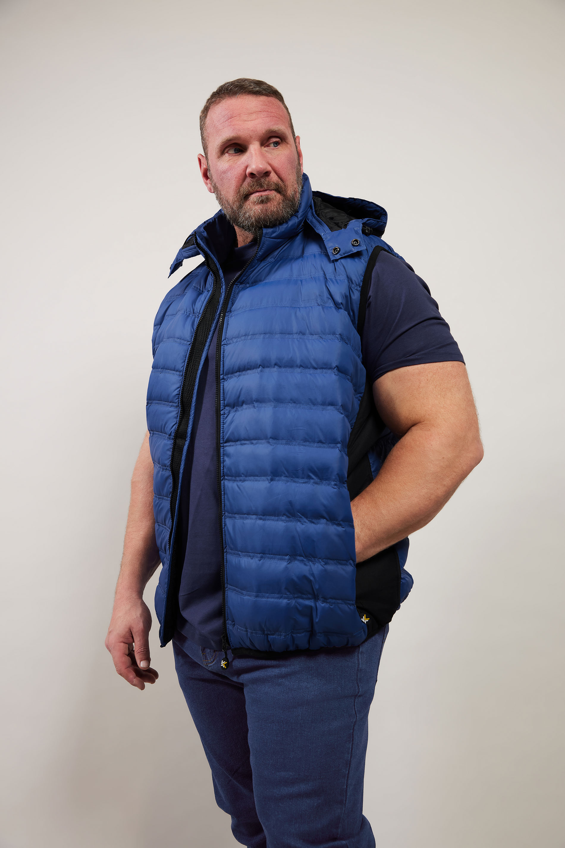 KAM Big & Tall Royal Blue Quilted Gilet | BadRhino 1