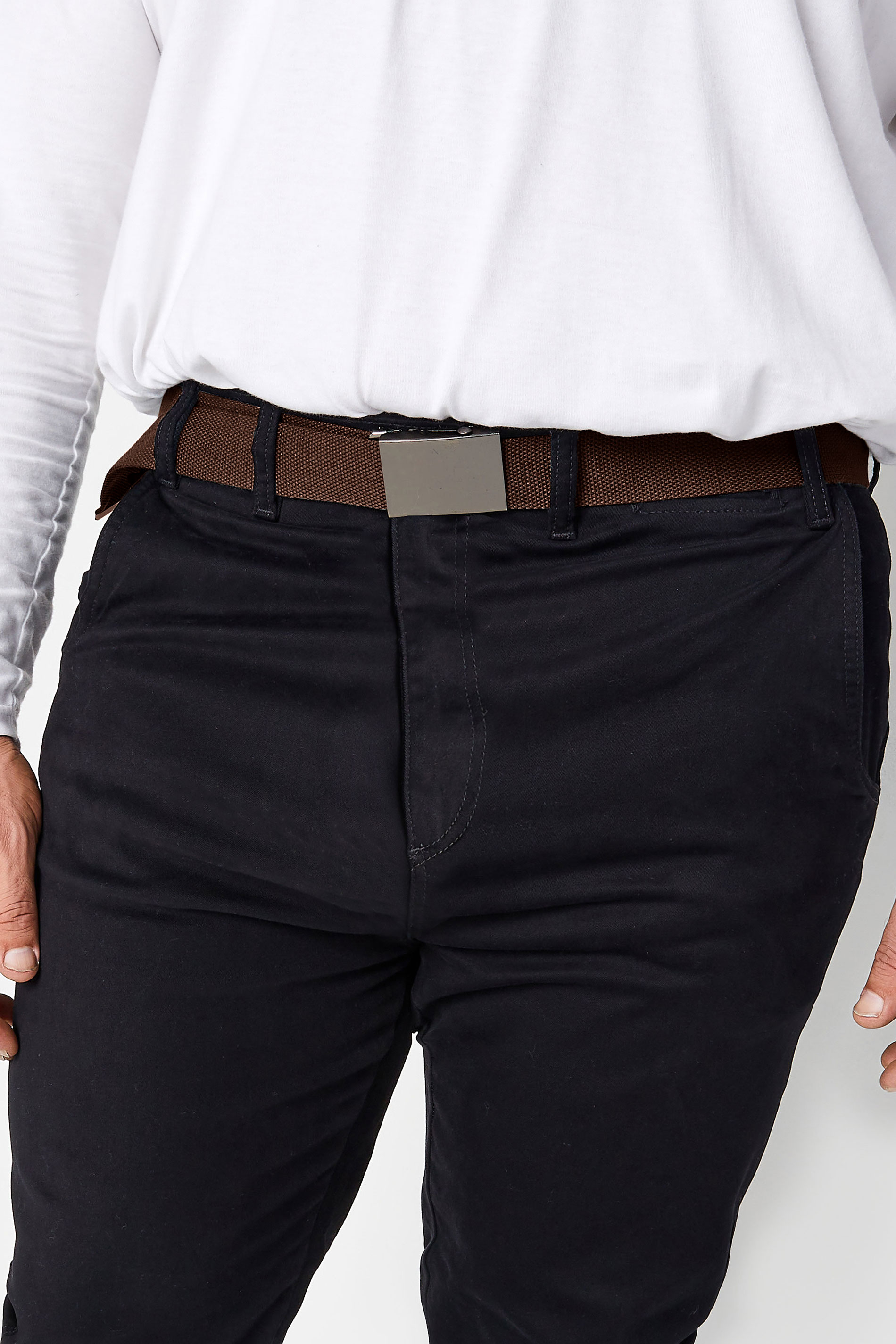 D555 Brown Webbing Belt | D555 1