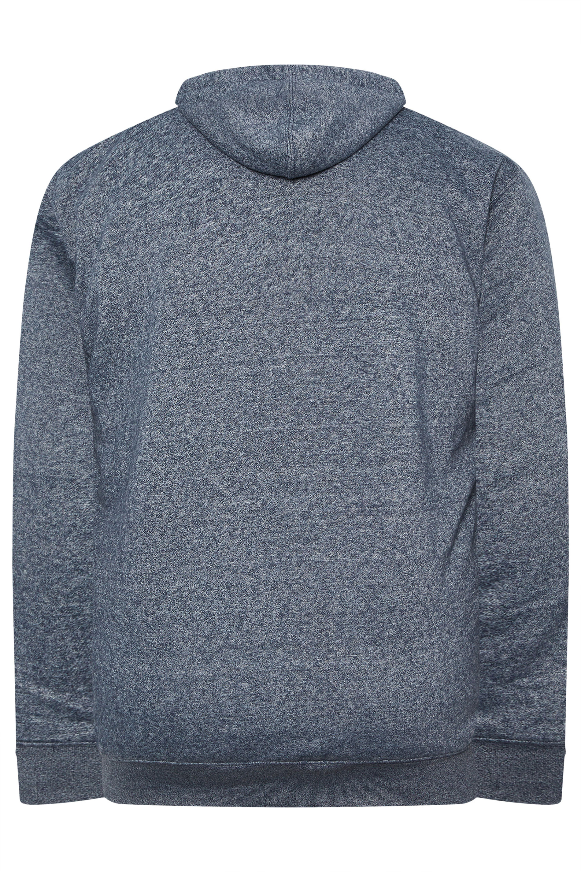 KAM Big & Tall Navy Blue Lumberjack Fleece Lined Hoodie | BadRhino 2