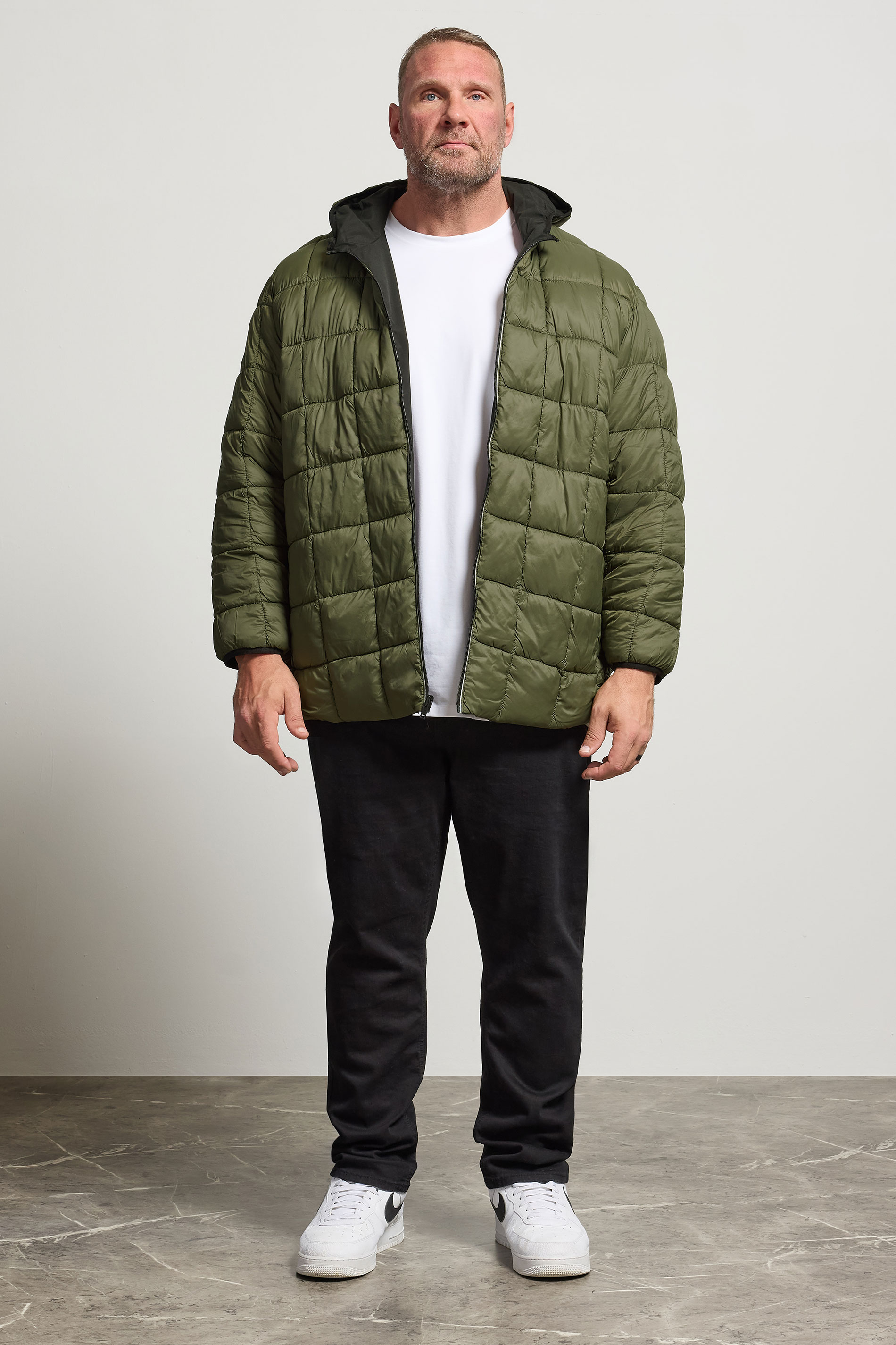 JACK & JONES Big & Tall Black Reversible Puffer Jacket | BadRhino 3