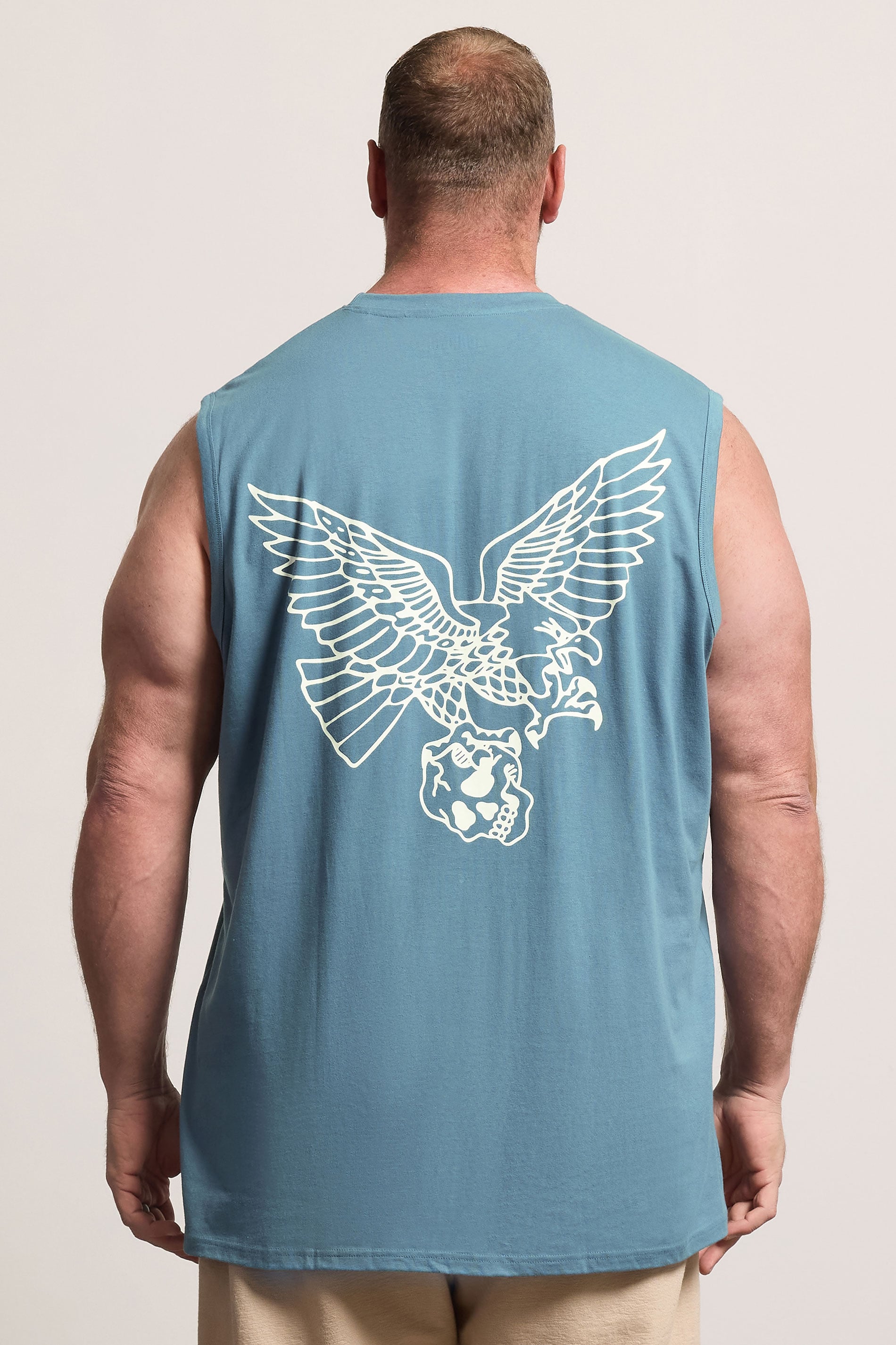 BadRhino Big & Tall Blue Eagle Graphic Extra Long Muscle Vest | BadRhino 2