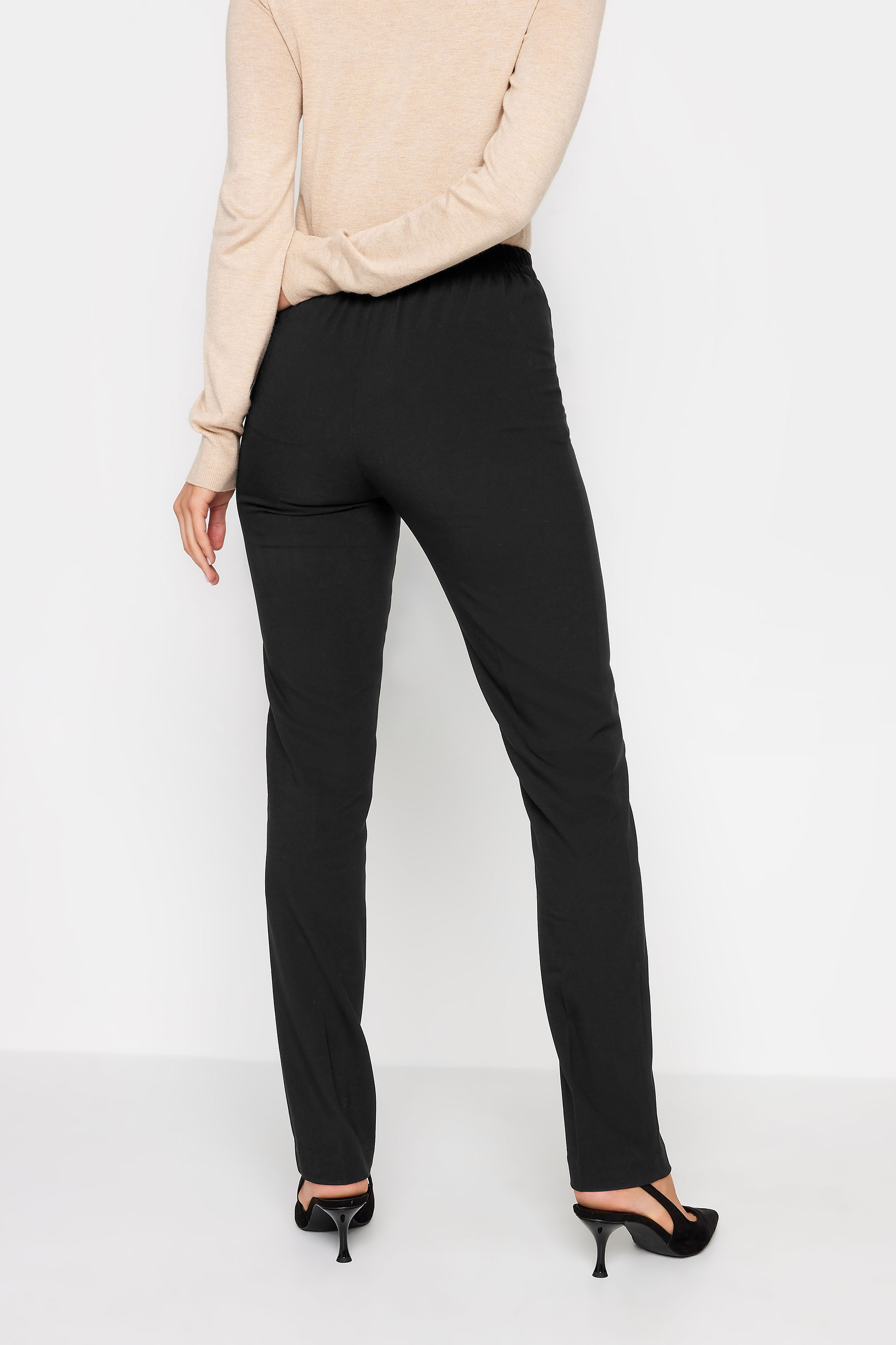 LTS Tall Womens Black Stretch Straight Leg Trousers | Long Tall Sally  3