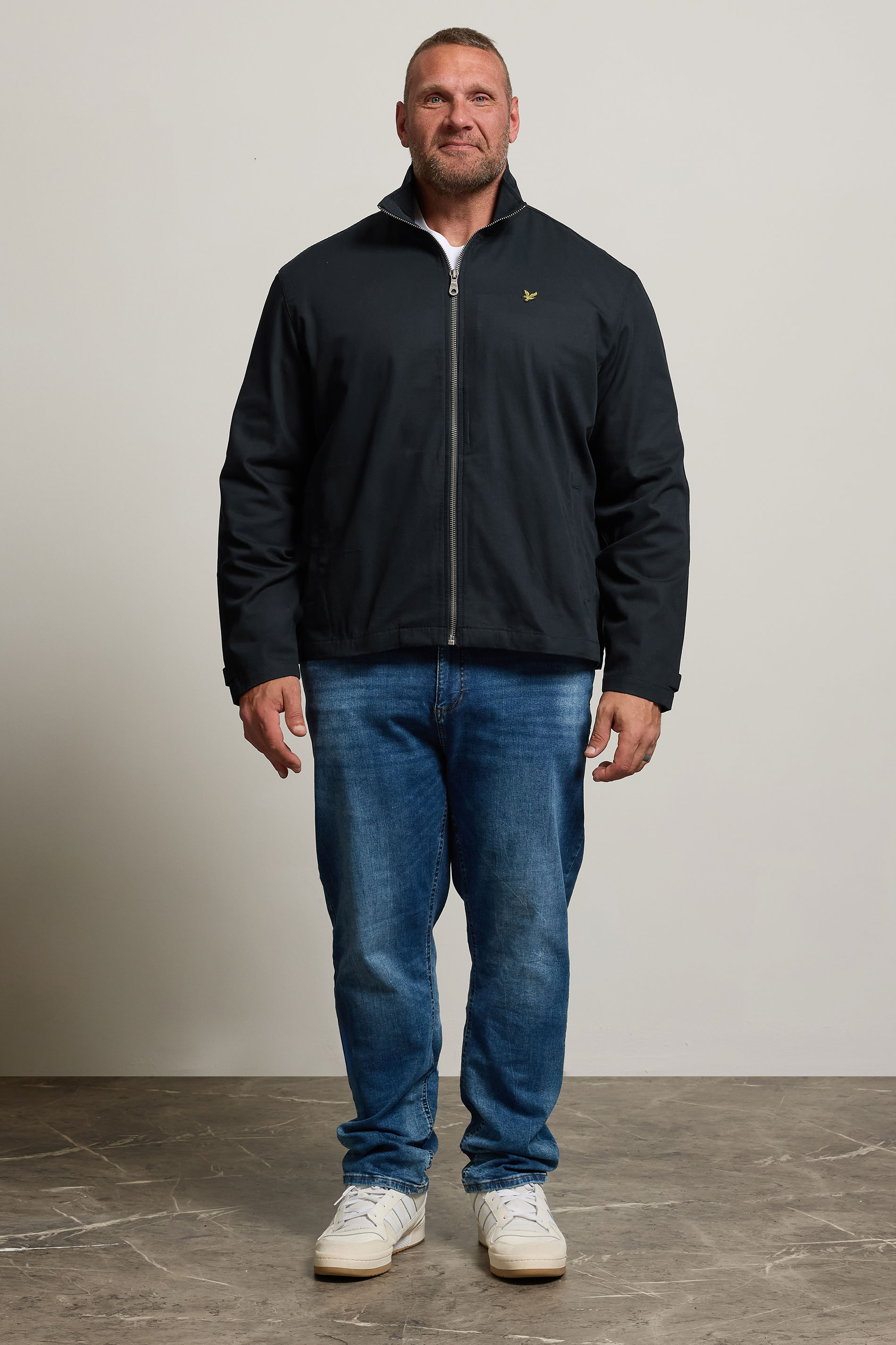 LYLE & SCOTT Big & Tall Navy Blue Twill Jacket | BadRhino 3