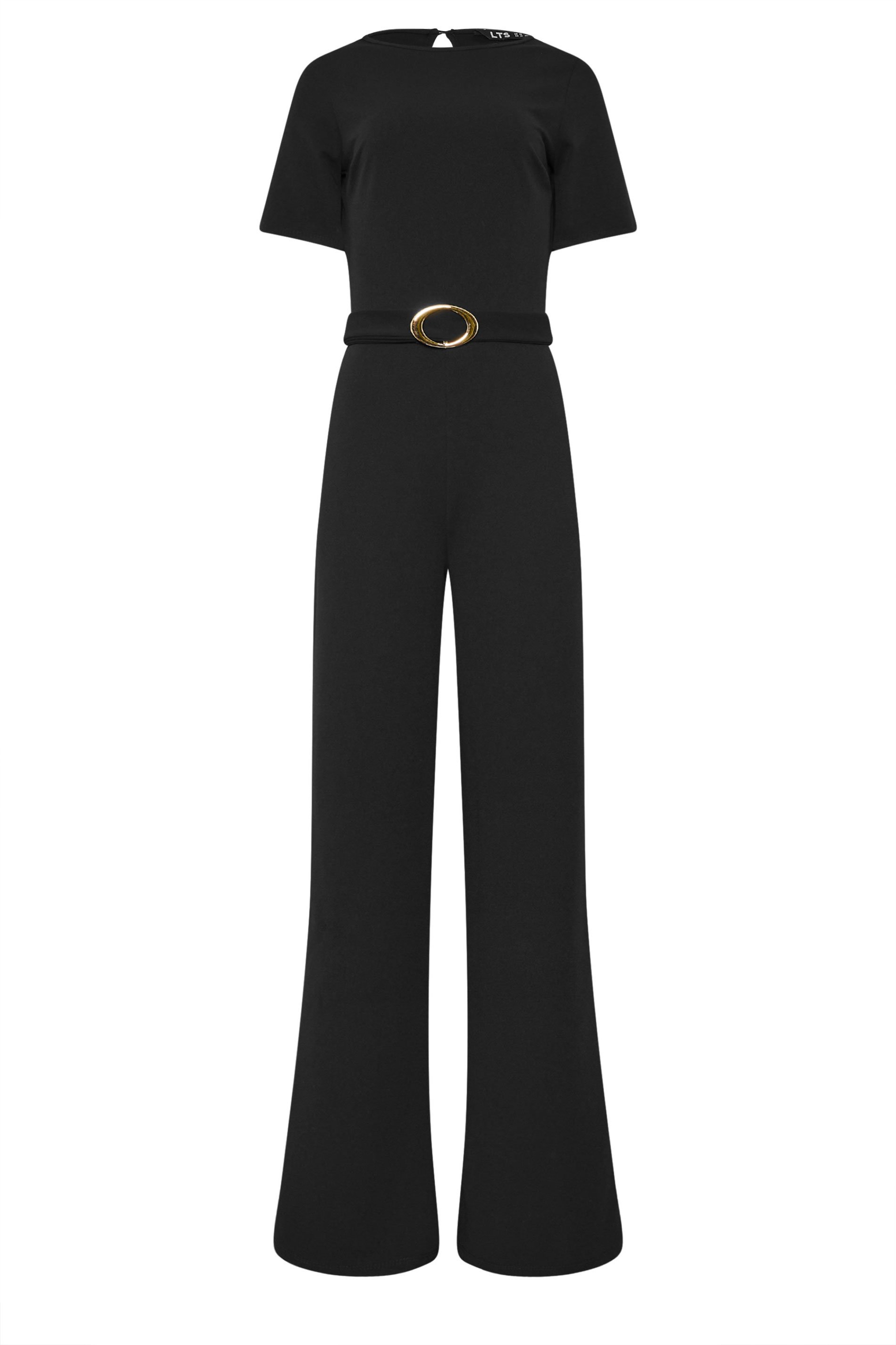 LTS Tall Black Belted Jumpsuit | Long Tall Sally  5
