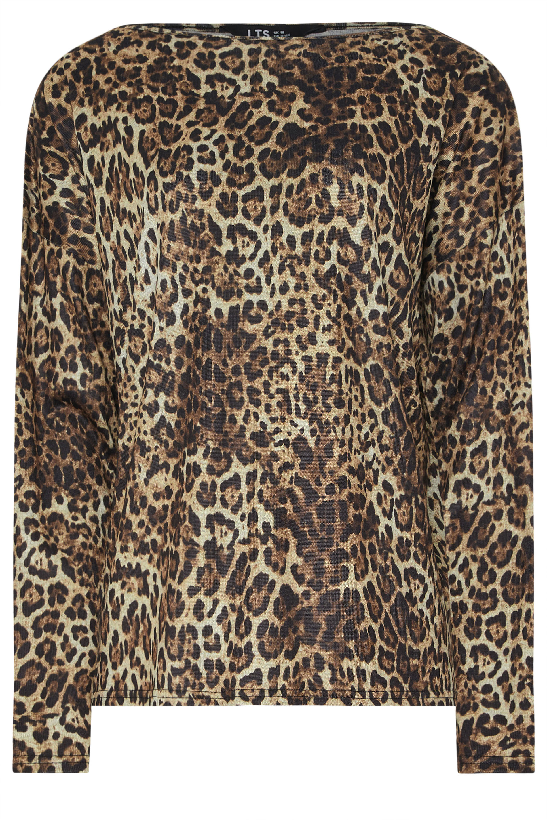 LTS Tall Brown Animal Print Batwing Top | Long Tall Sally 5