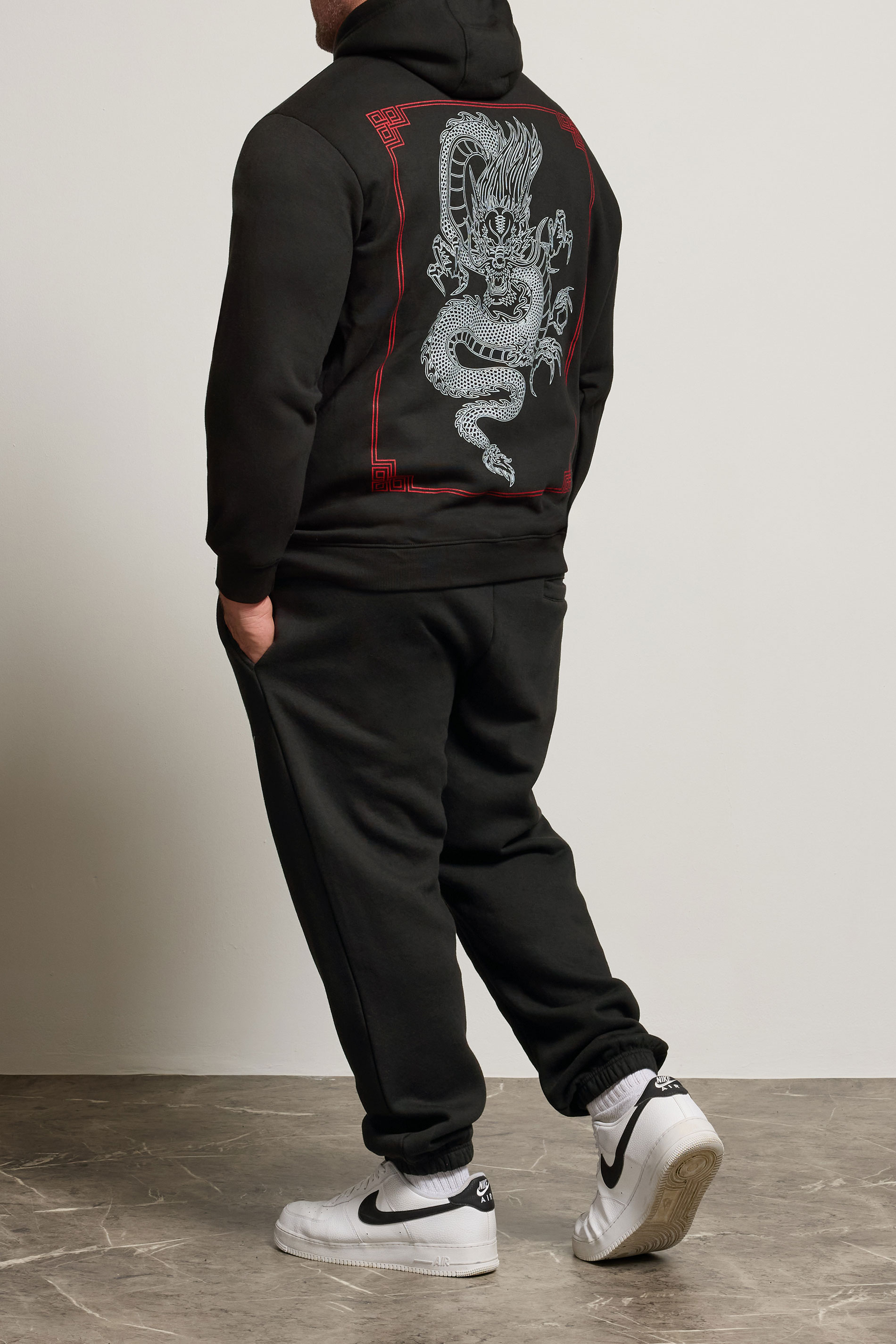 BadRhino Big & Tall Black Worldwide Print Joggers | BadRhino 3