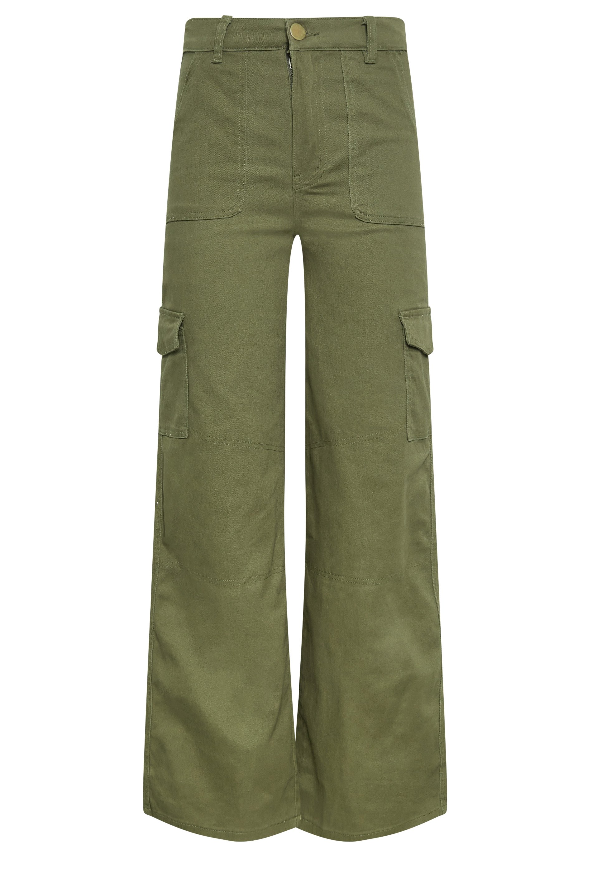 LTS Tall Khaki Green Utility Cargo Trousers | Long Tall Sally 6