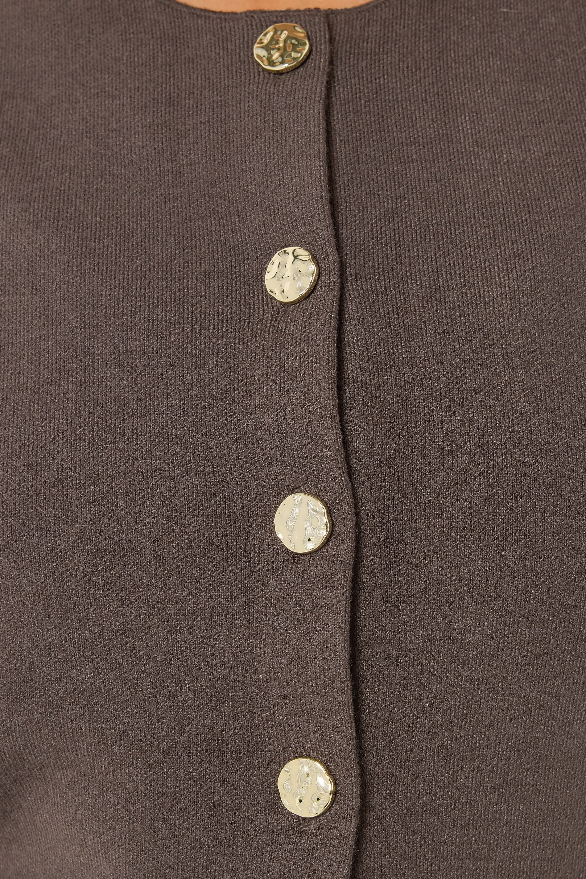 LTS Tall Women's Chocolate Brown Button Vest Top | Long Tall Sally 4