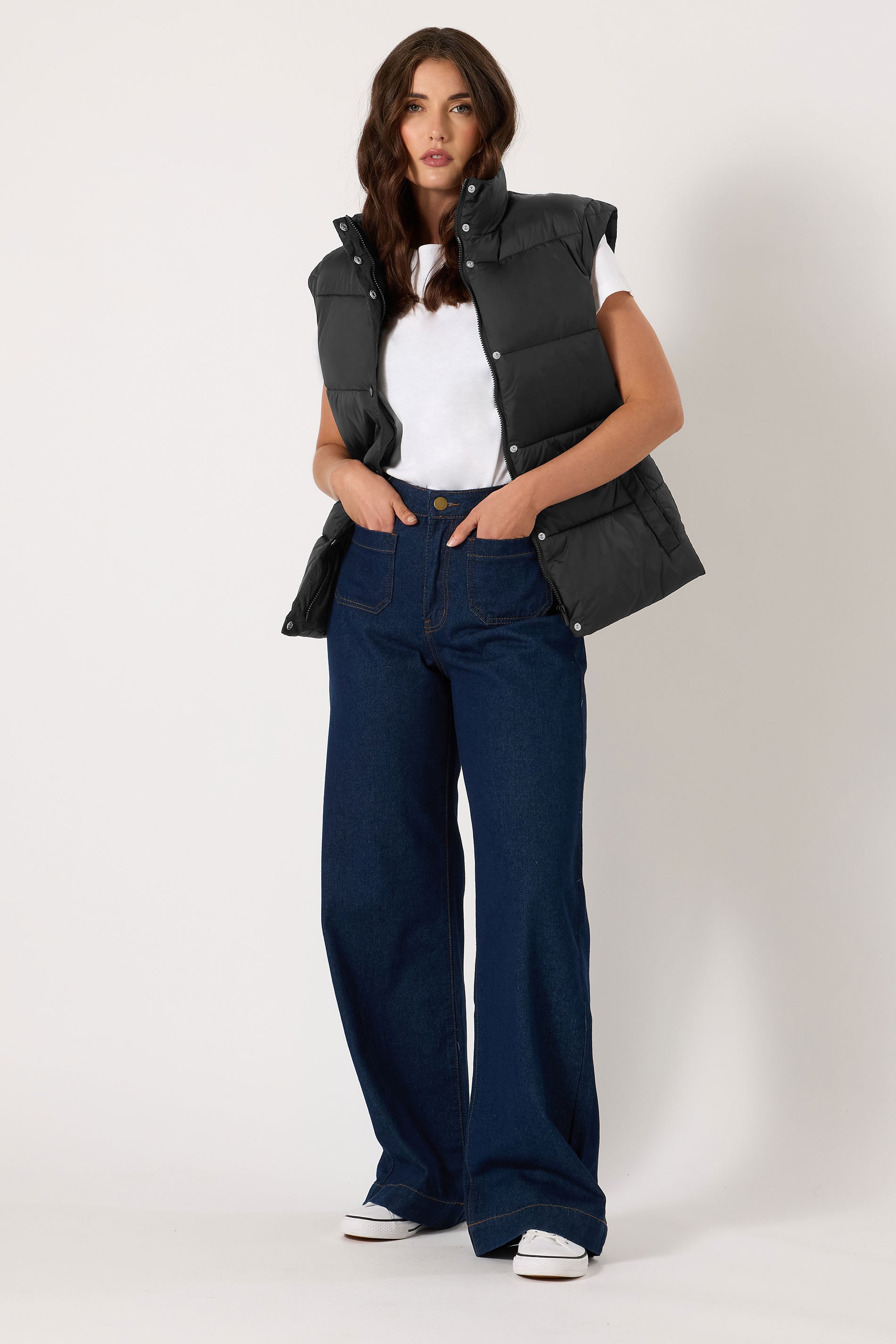 LTS Tall Women's Black Padded Gilet | Long Tall Sally 3