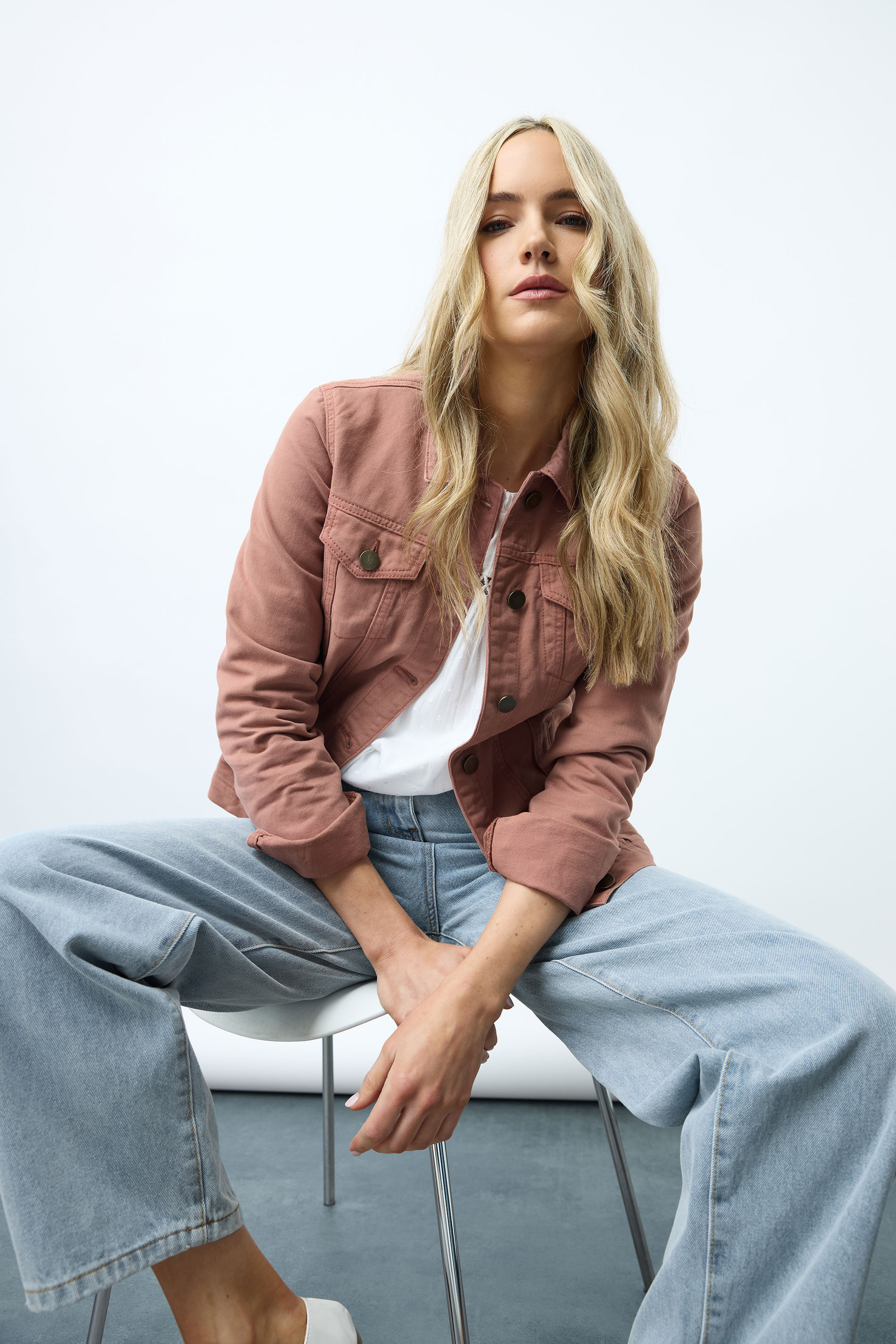 LTS Tall Dark Pink Denim Jacket | Long Tall Sally 1