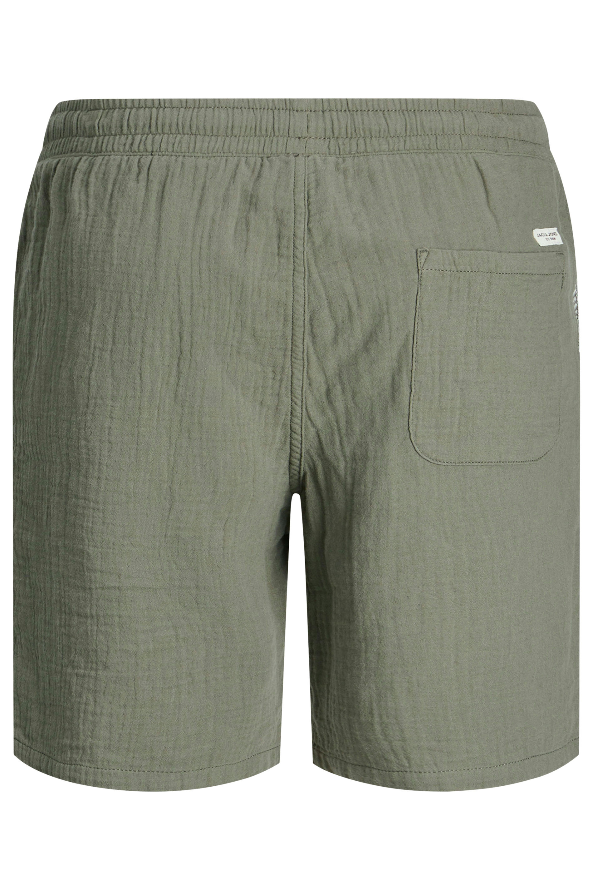JACK & JONES Big & Tall Basil Green Elasticated Waist Shorts | BadRhino 4
