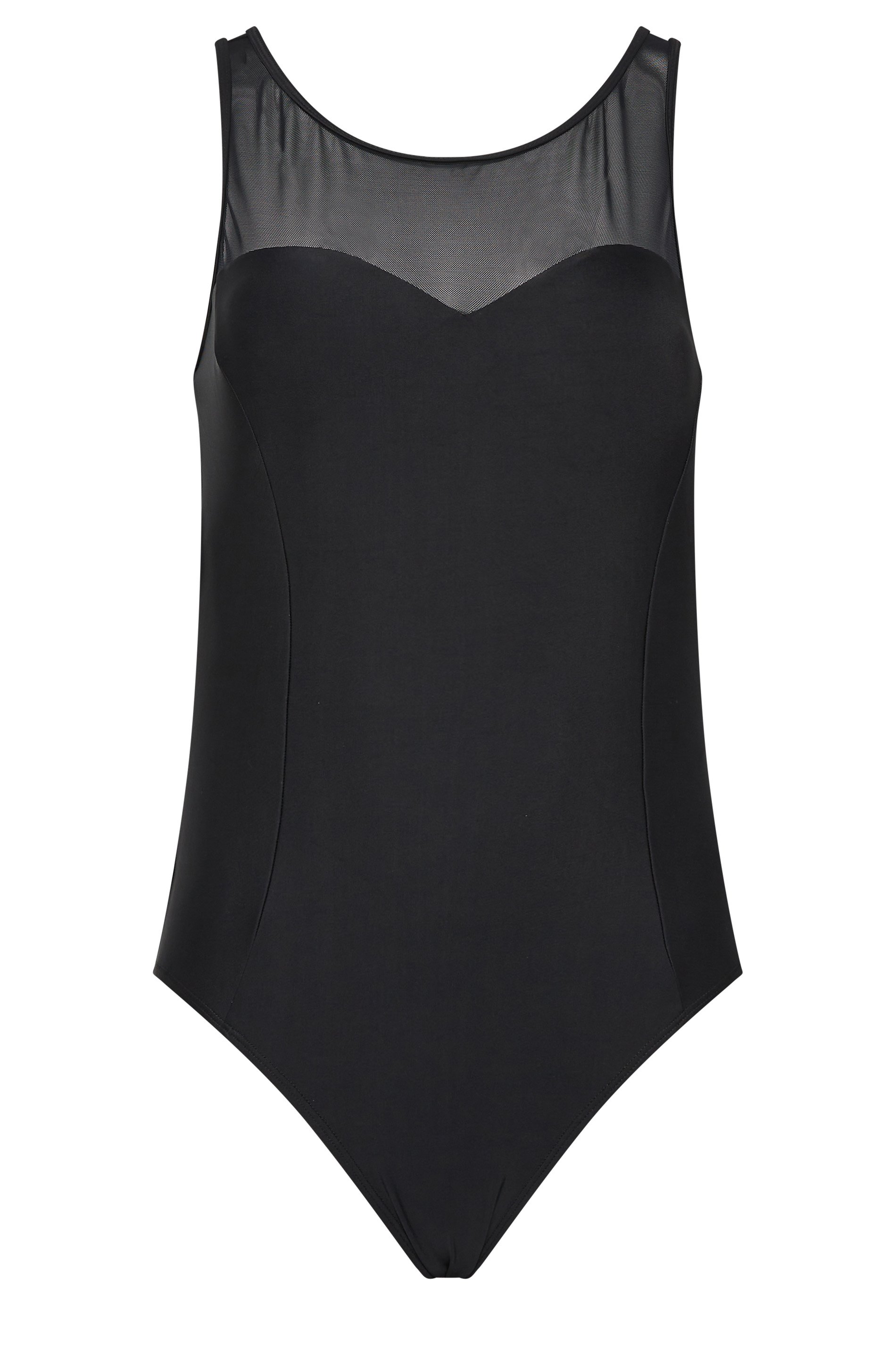 LTS Tall Black Mesh Active Swimsuit | Long Tall Sally