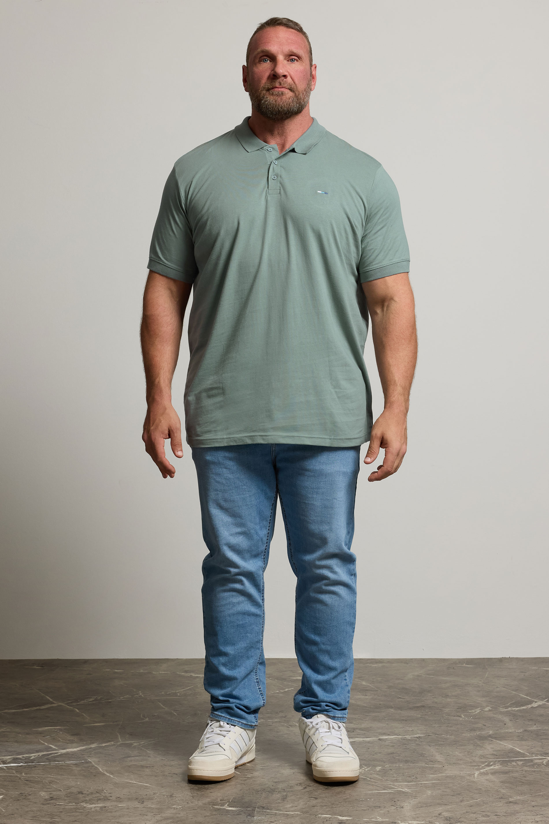 BadRhino Big & Tall Green Jersey Polo Shirt | BadRhino 2