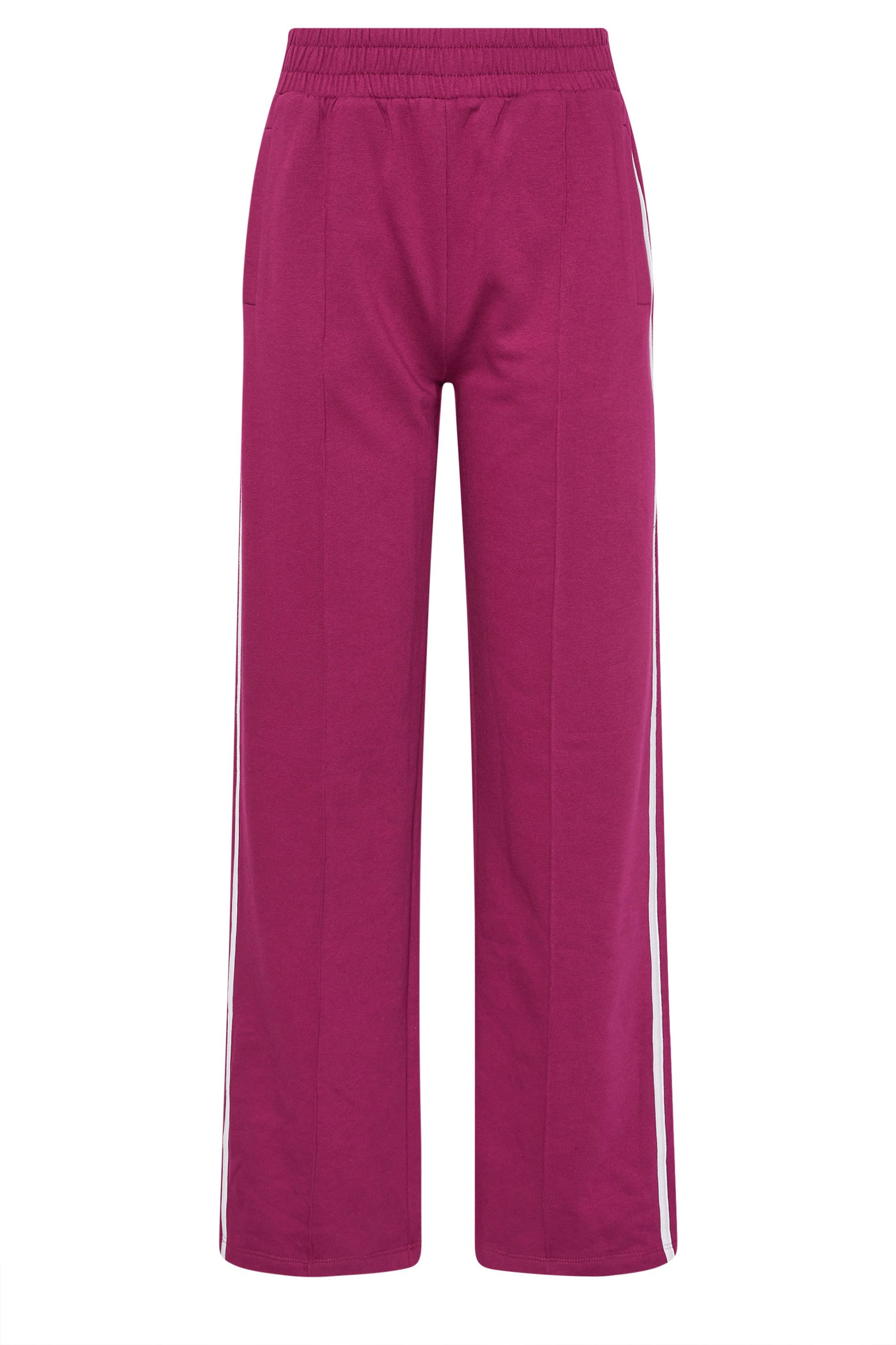 LTS Tall Red Contrast Stripe Wide Leg Trousers | Long Tall Sally 6