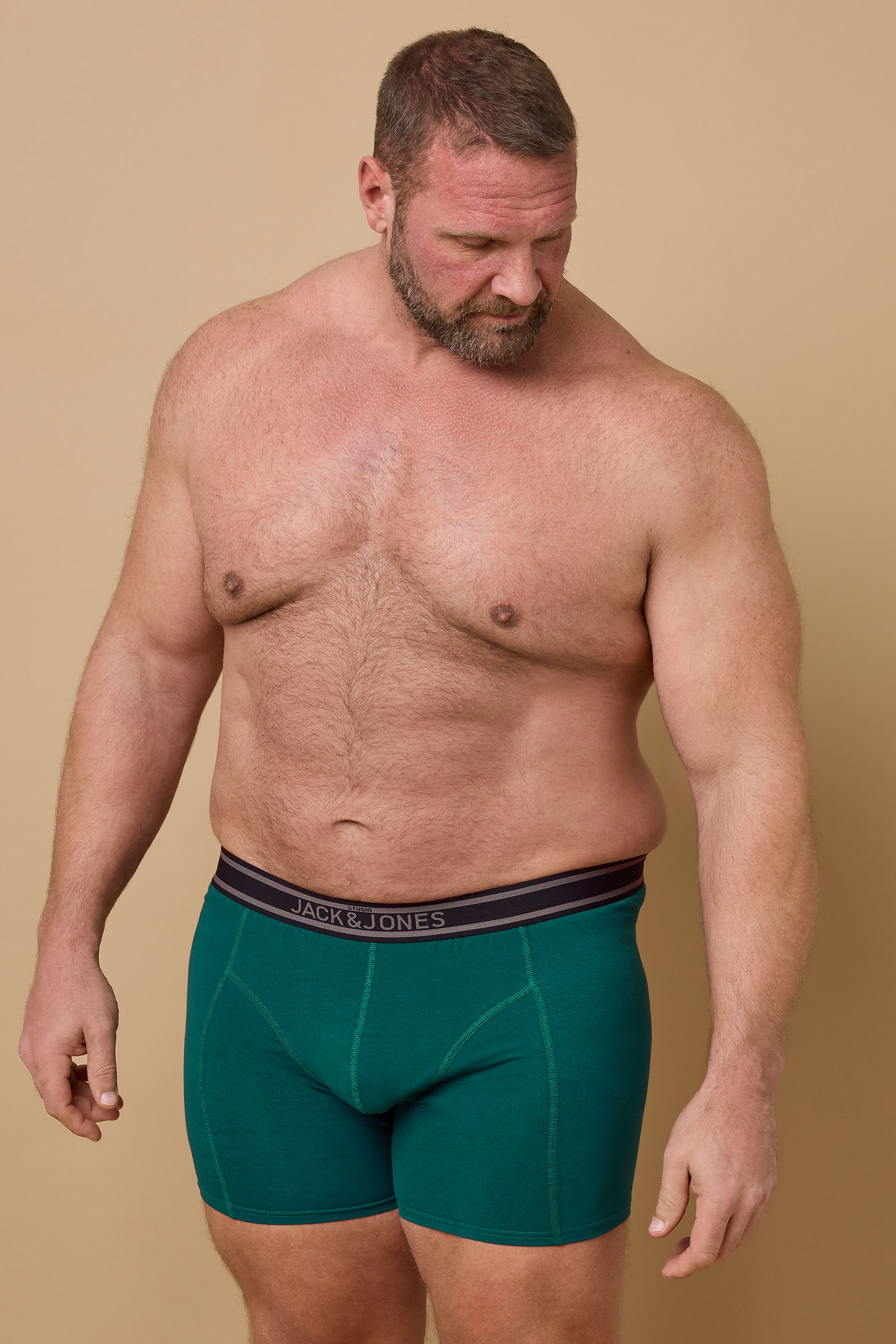 JACK & JONES Big & Tall 5 PACK Blue & Black Boxers | BadRhino 2