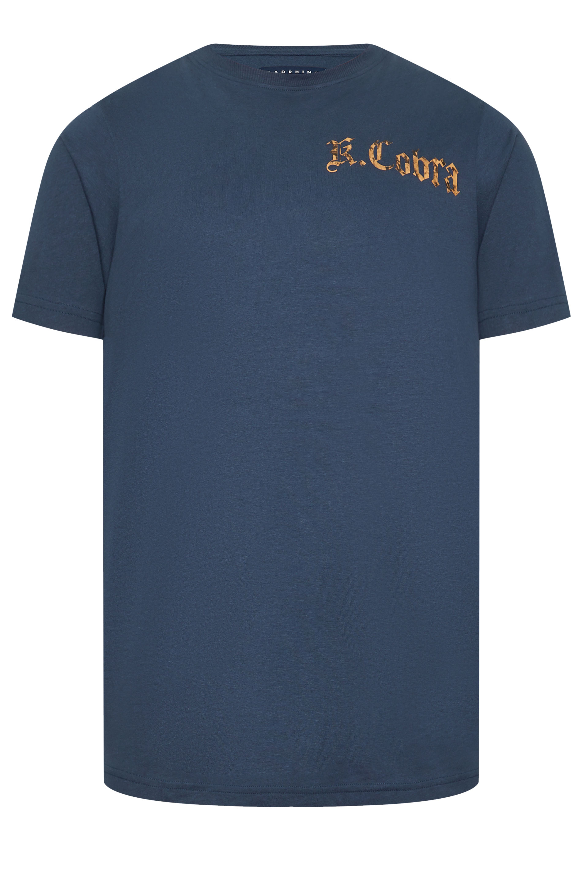 BadRhino Big & Tall Navy Blue 'King Cobras' Graphic Print T-Shirt | BadRhino 5