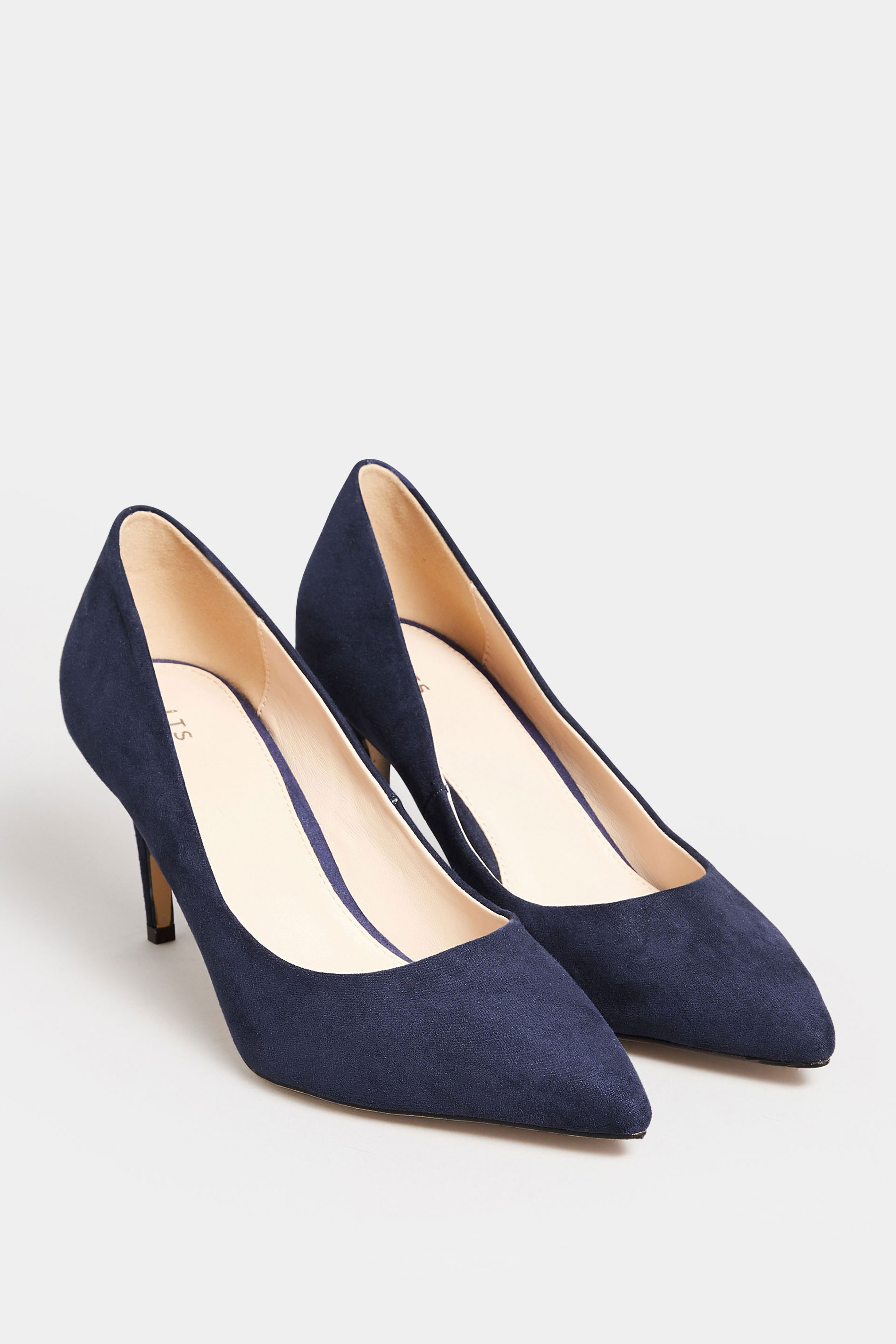 LTS Tall Navy Blue Point Court Heels In Standard Fit  | Long Tall Sally  2