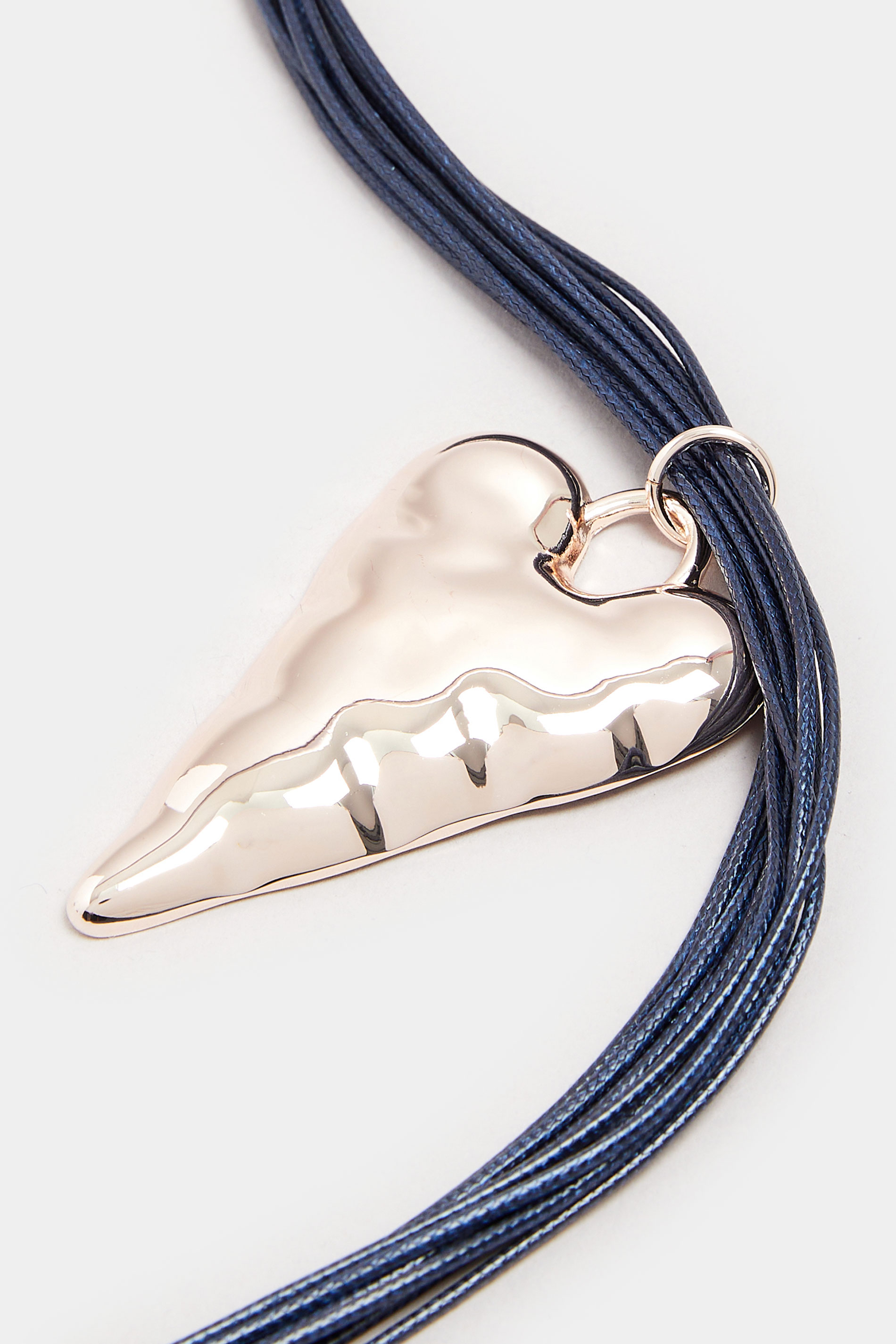 Gold Tone Statement Heart Pendant Necklace | Yours Clothing 3