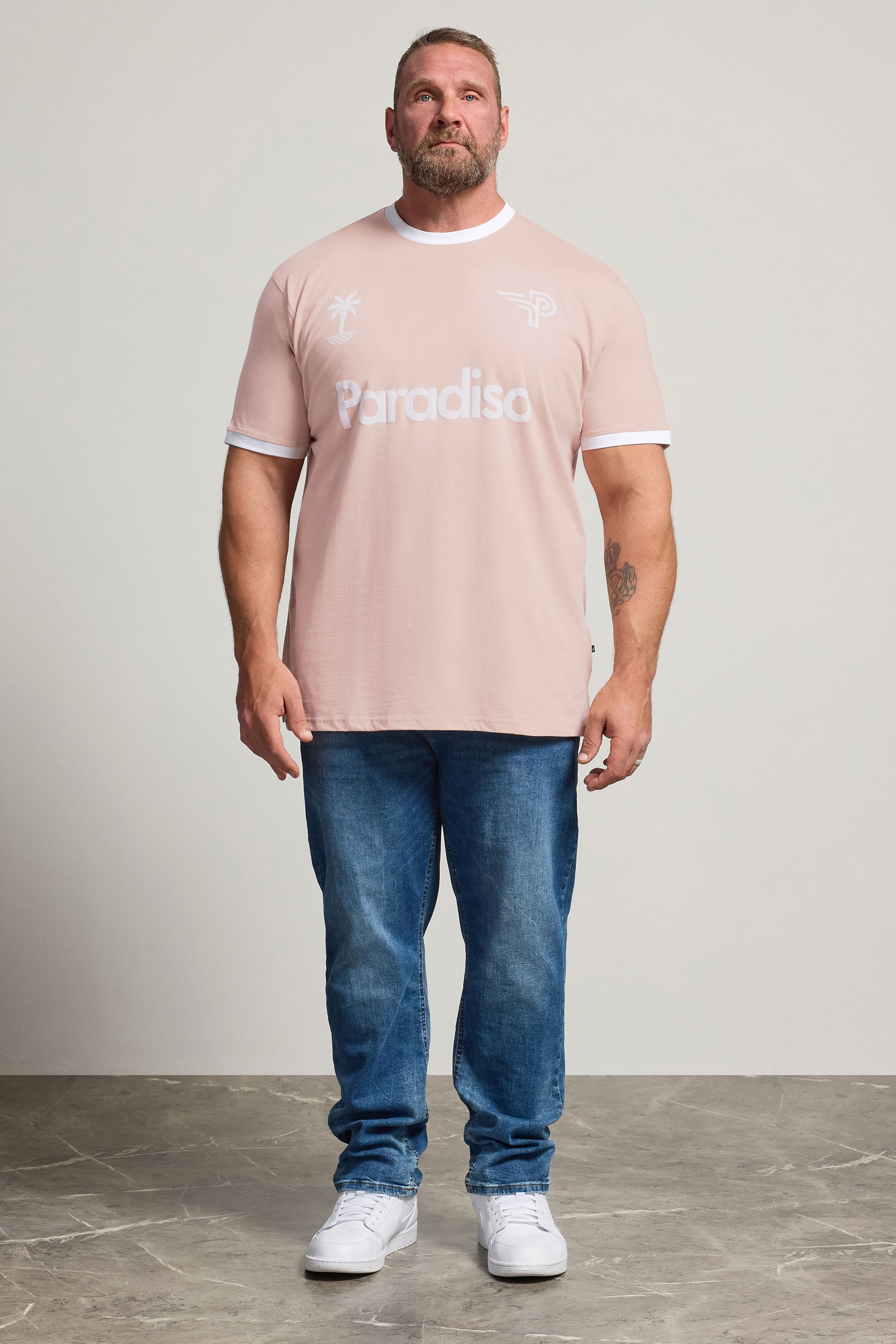 KAM Big & Tall Pink 'Paradiso' T-Shirt | BadRhino 1