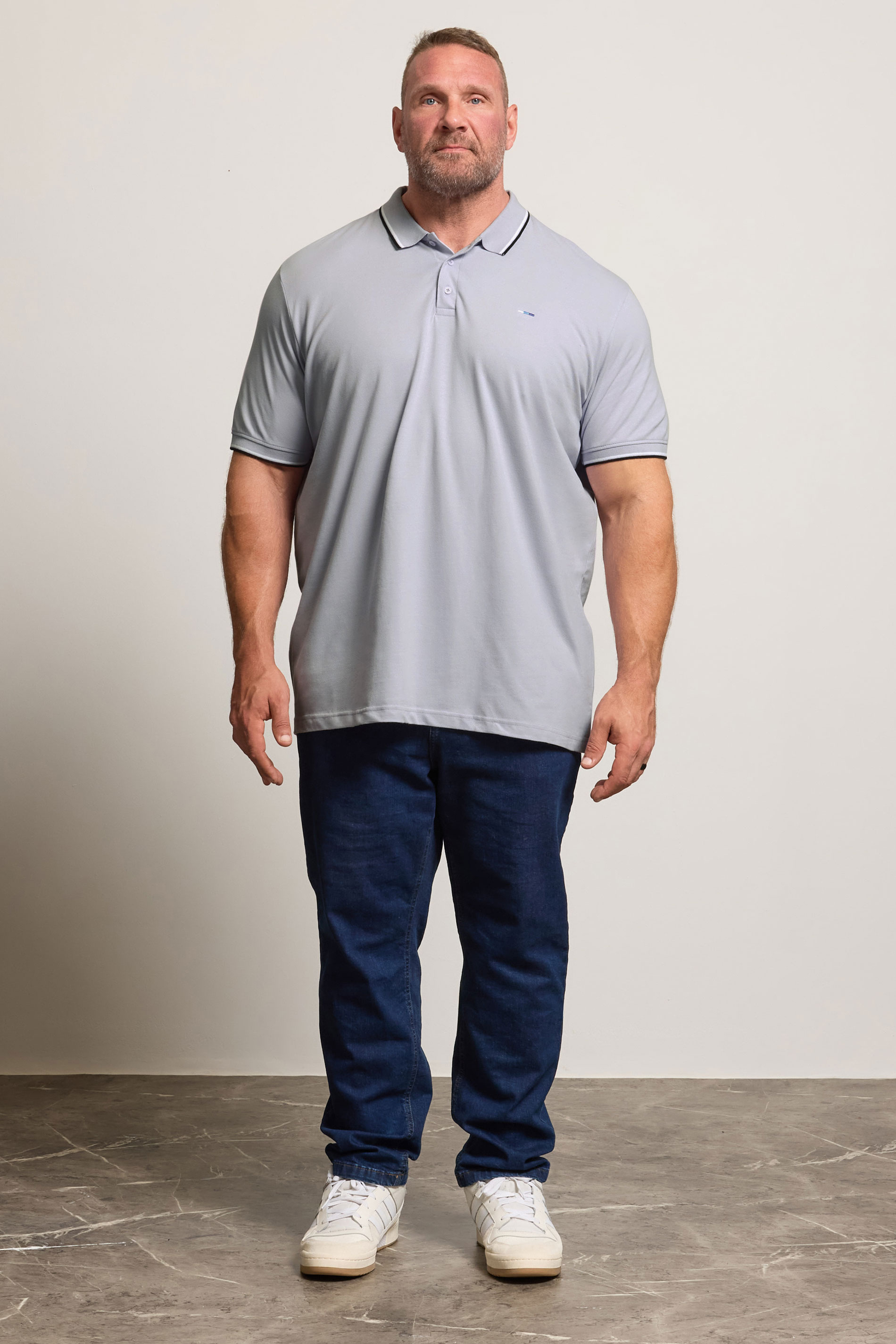 BadRhino Big & Tall Light Purple Tipped Polo Shirt | BadRhino 2