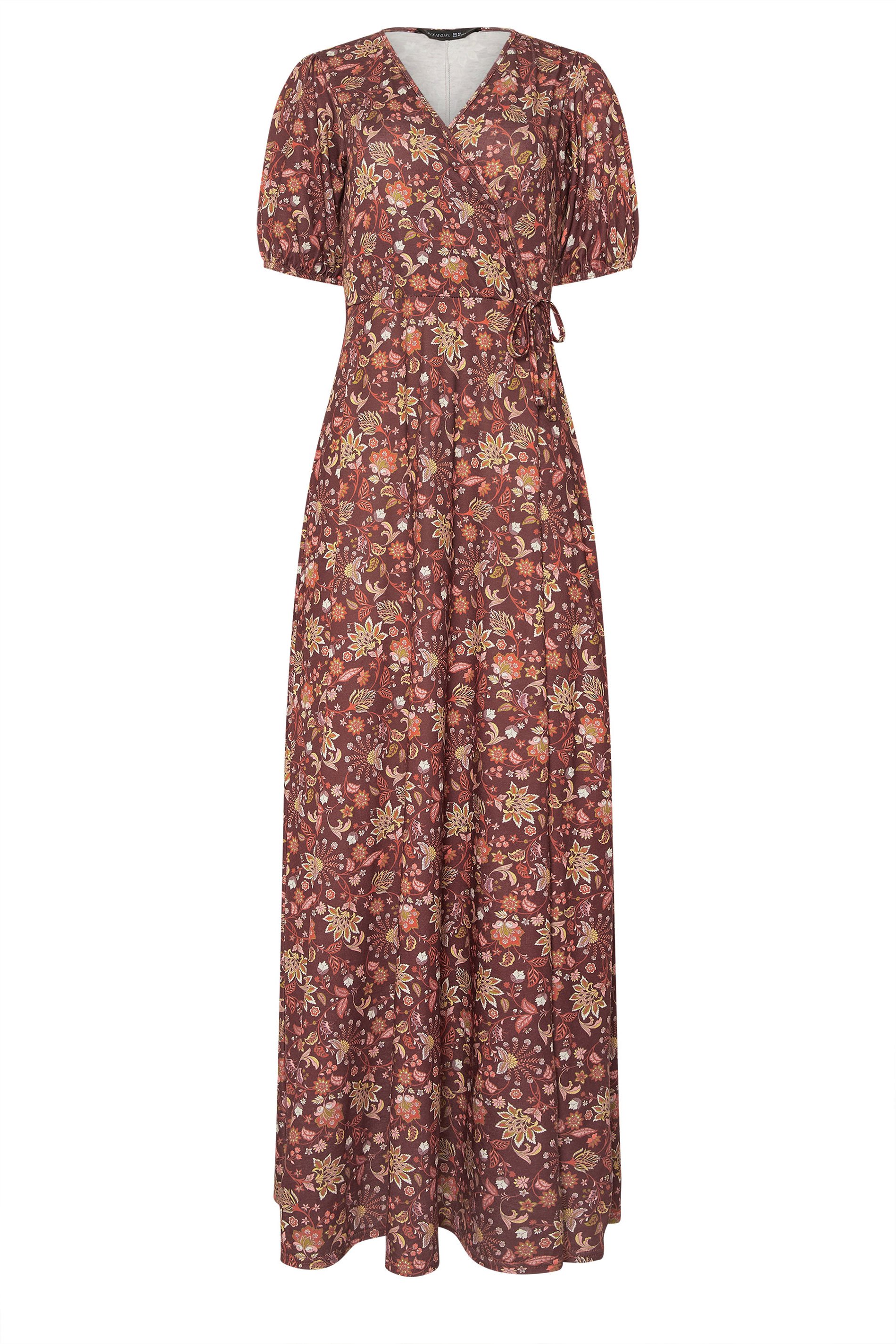 LTS Tall Orange Paisley Wrap Maxi Dress | Long Tall Sally 5
