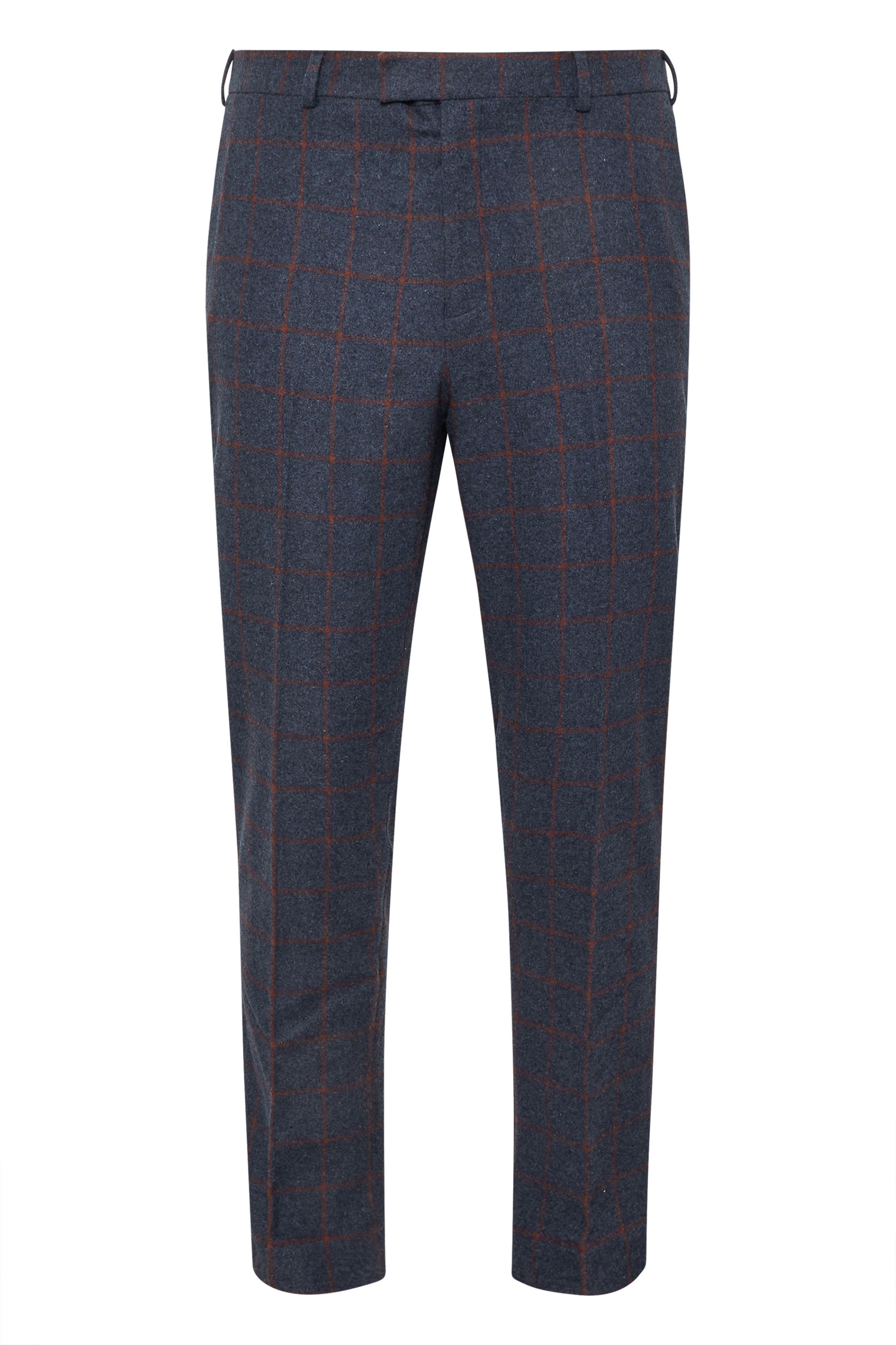 BadRhino Tailoring Big & Tall Blue & Red Checked Suit Trousers | BadRhino 7