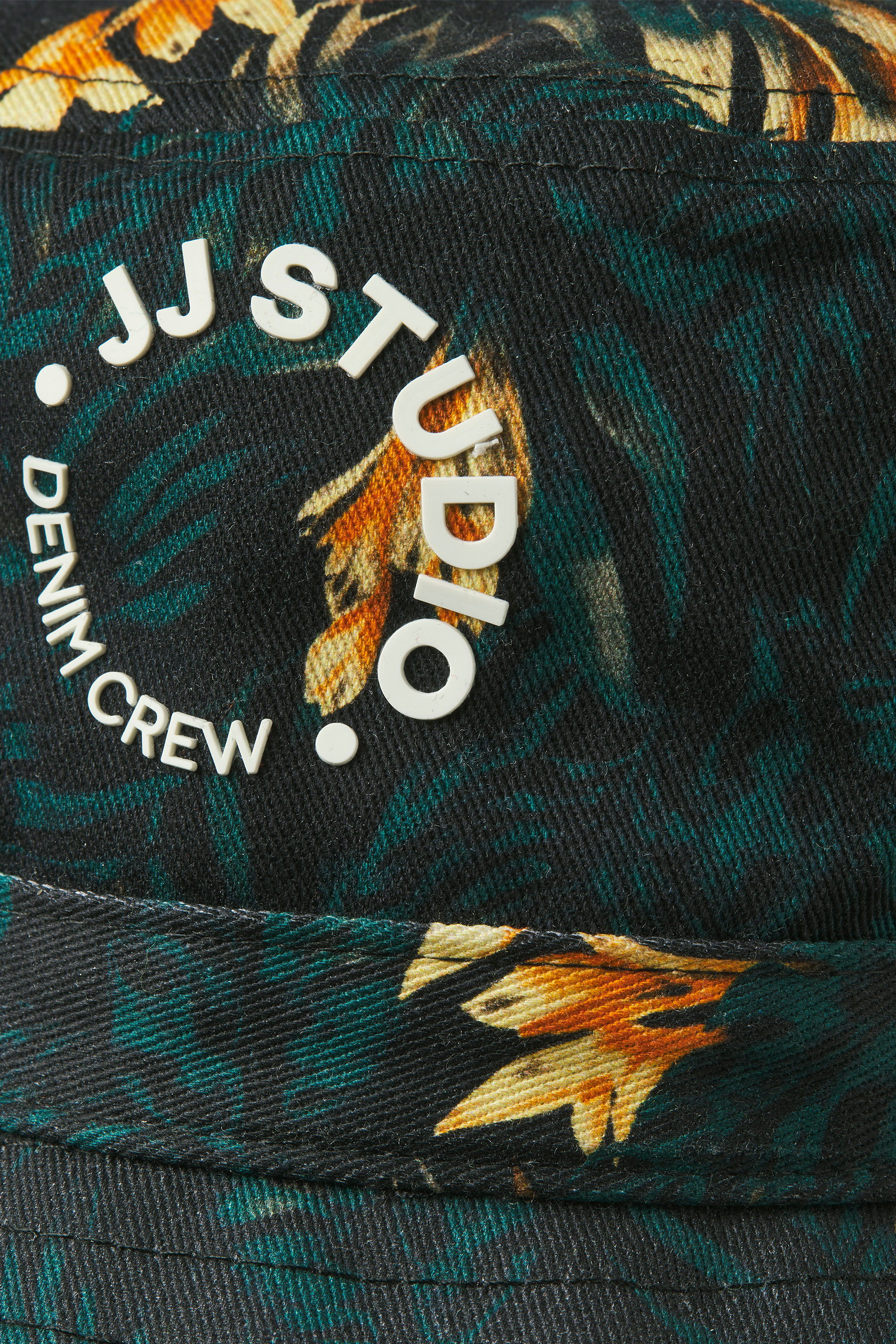 JACK & JONES Big & Tall Black Floral Bucket Hat | BadRhino 2