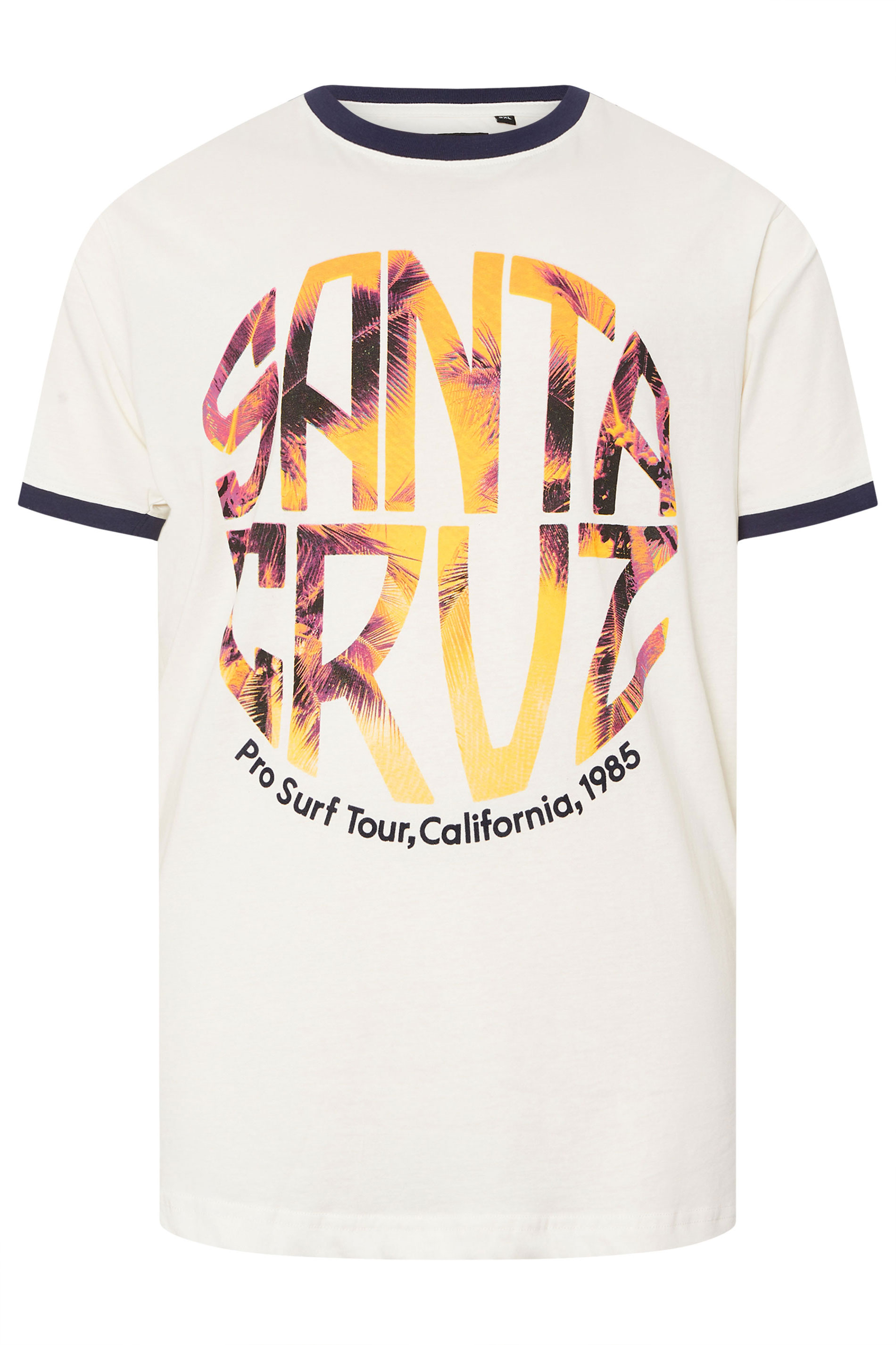 KAM Big & Tall White 'Santa Cruz' T-Shirt | BadRhino 3