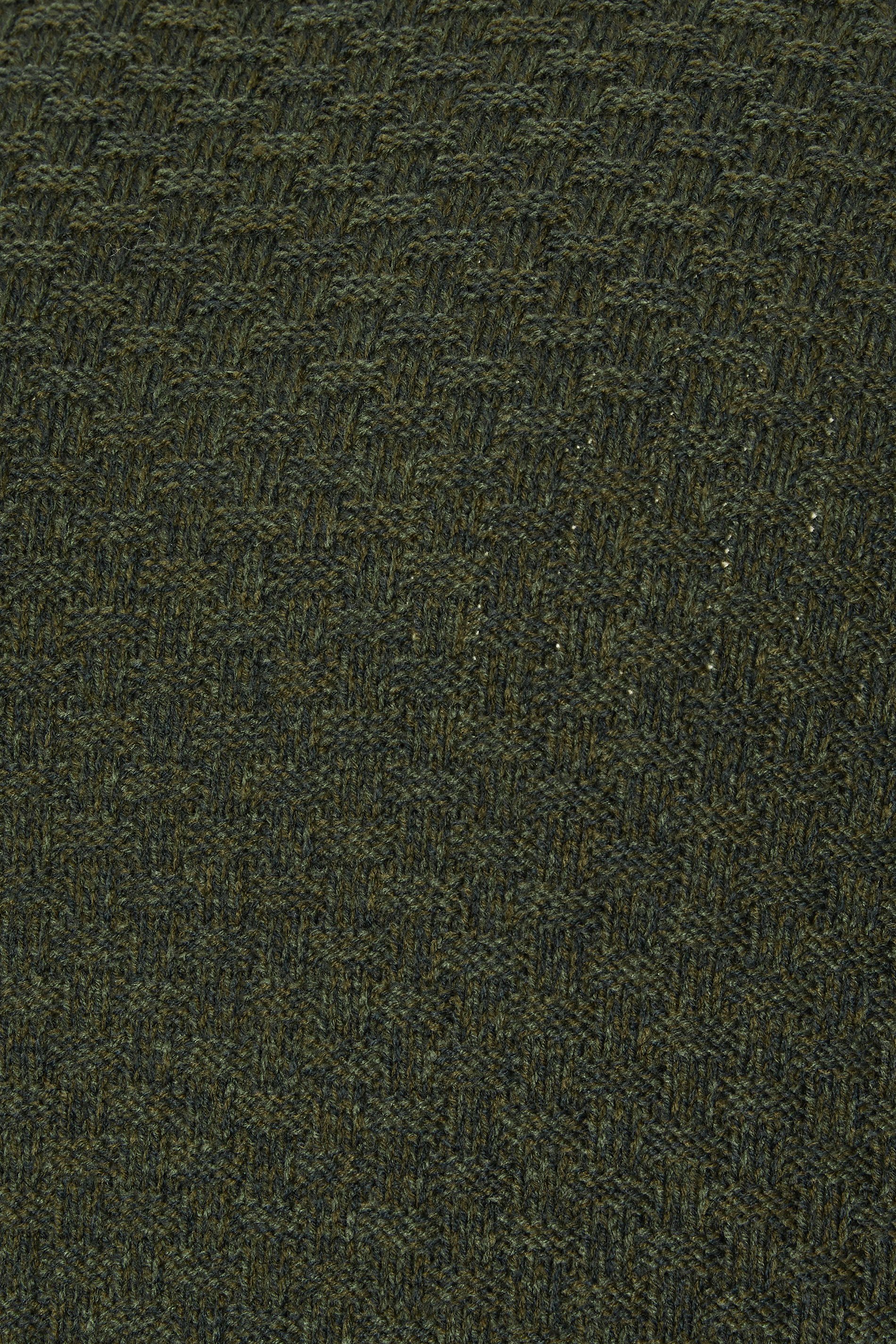 BadRhino Big & Tall Dark Green Textured Crew Neck Knitted Jumper | BadRhino 9