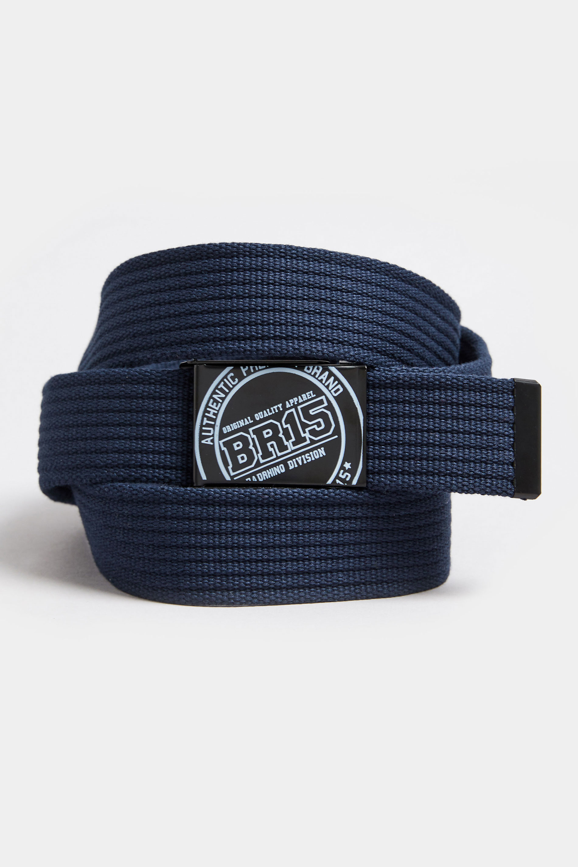 BadRhino Navy Blue Ribbed Webbing Belt 2