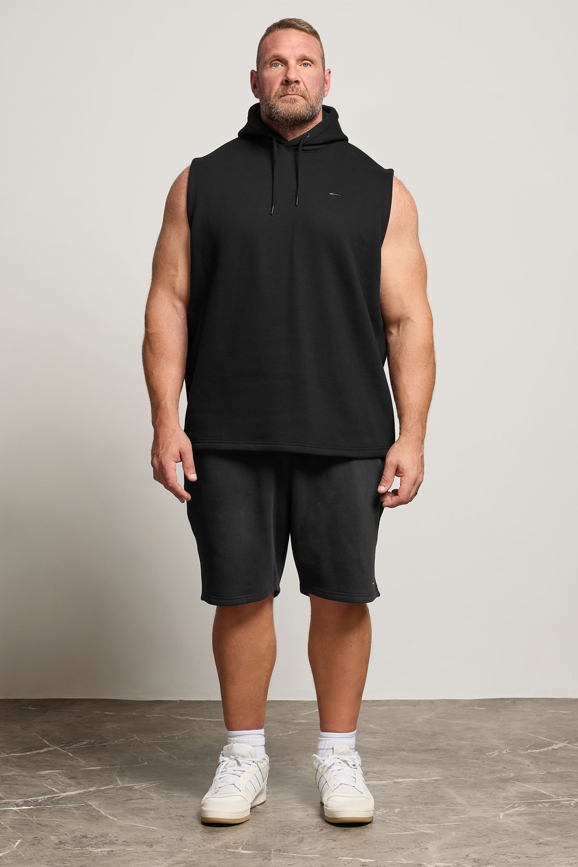 BadRhino Big & Tall Black Sleeveless Hoodie | BadRhino 2