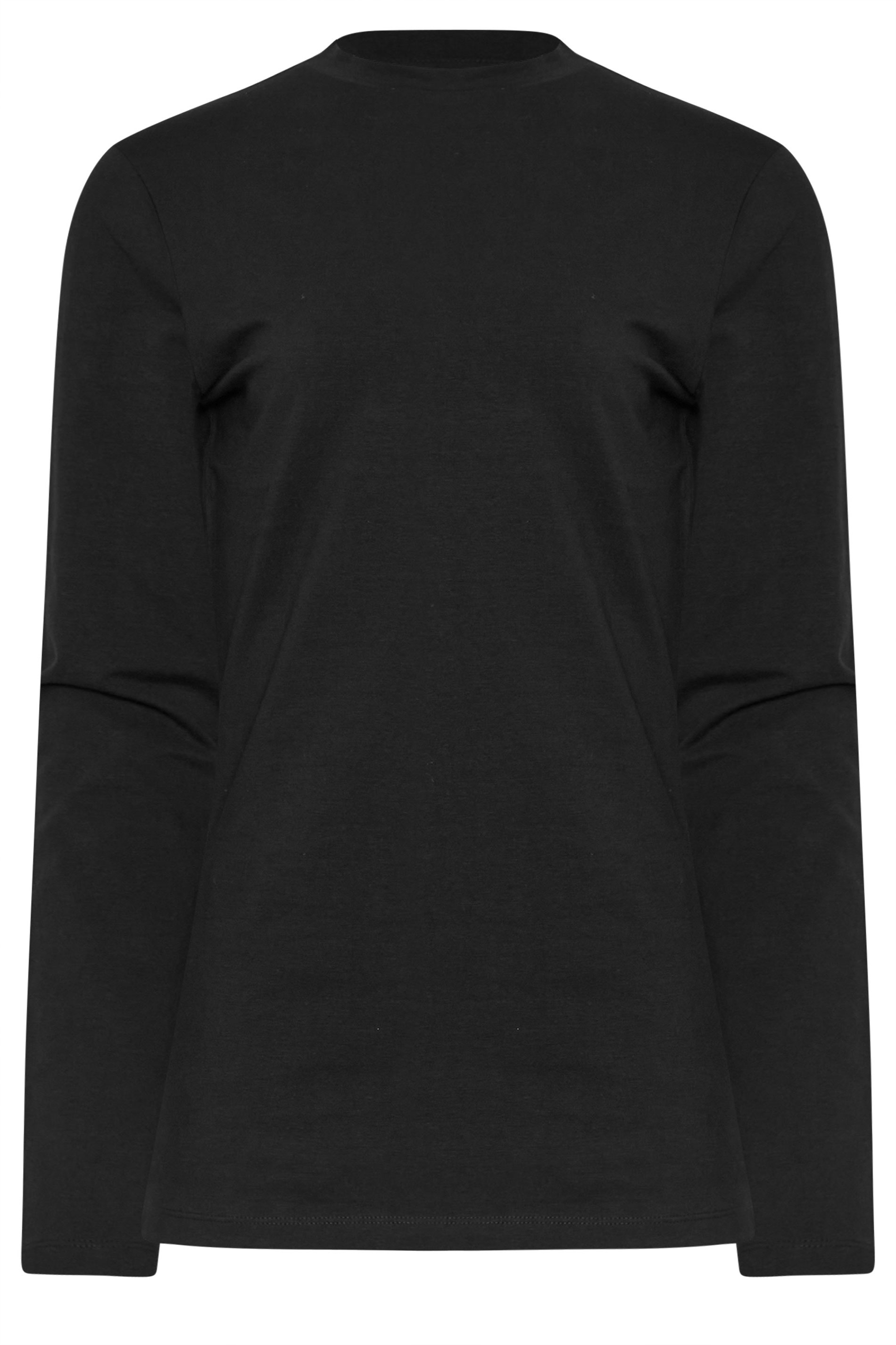 LTS Tall Black Active Long Sleeve Cut Out T-Shirt | Long Tall Sally 6