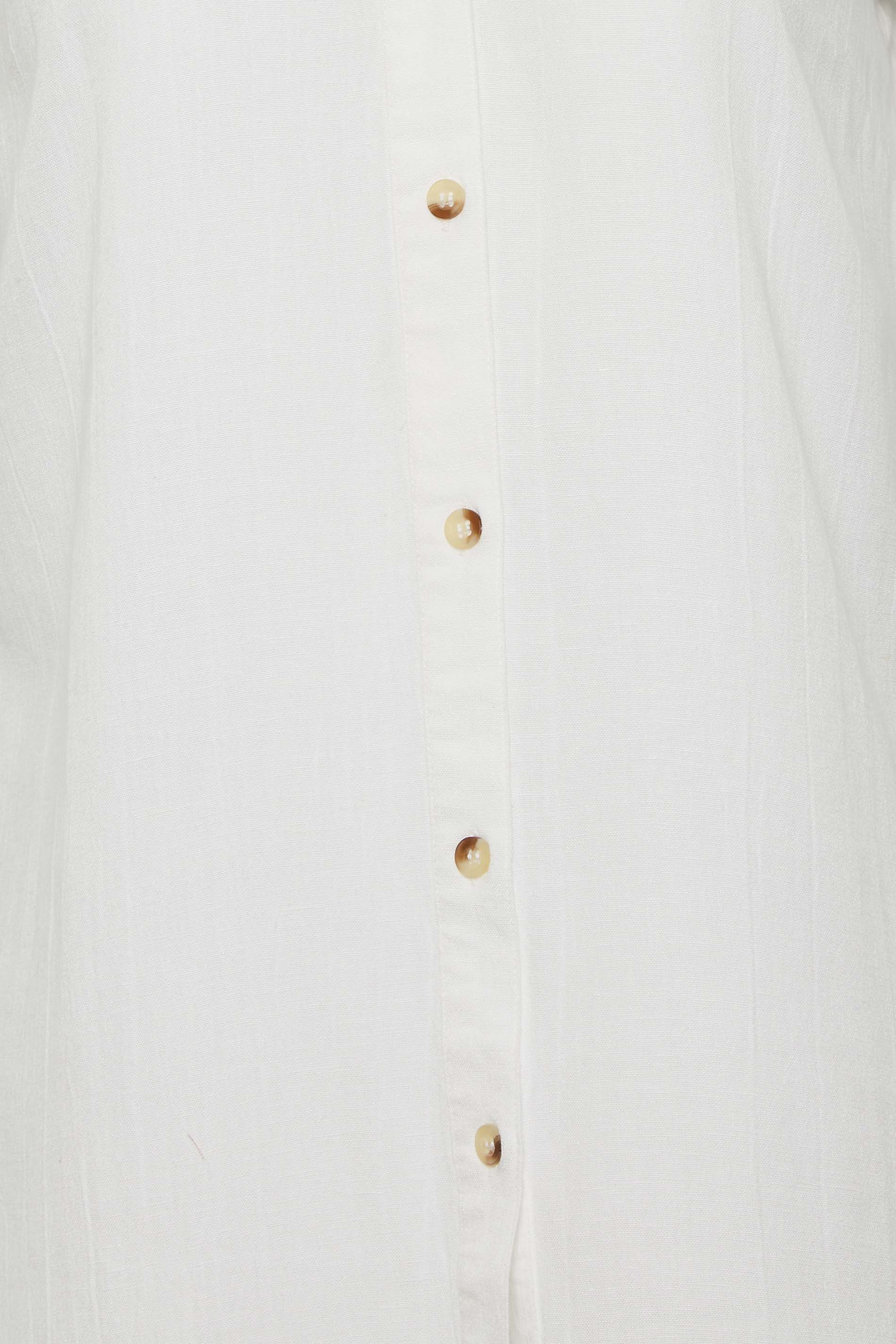 LTS Tall Womens White Long Sleeve Linen Shirt | Long Tall Sally  6