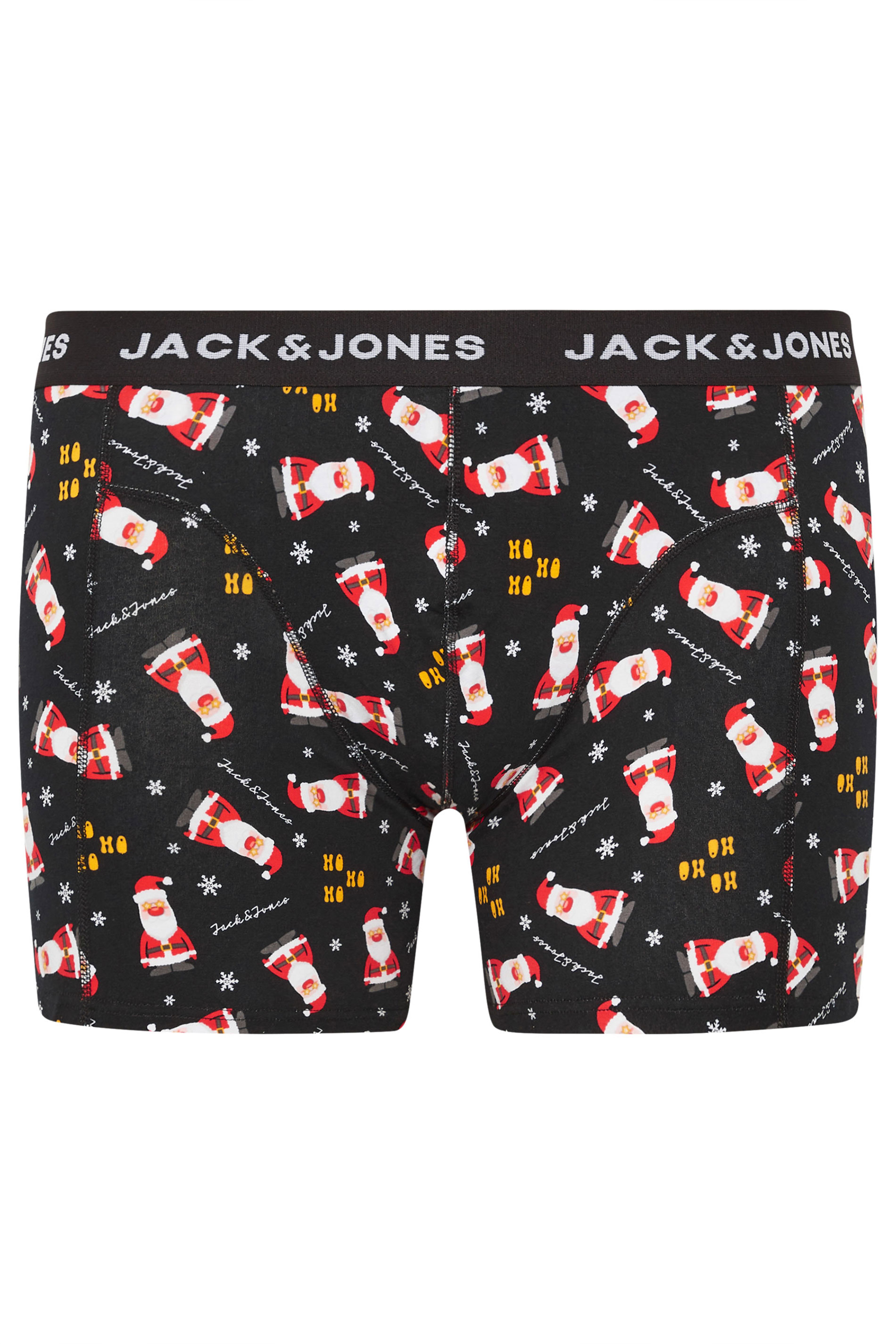 JACK & JONES 3 PACK Black 'Holly Jolly' Boxers | BadRhino 8