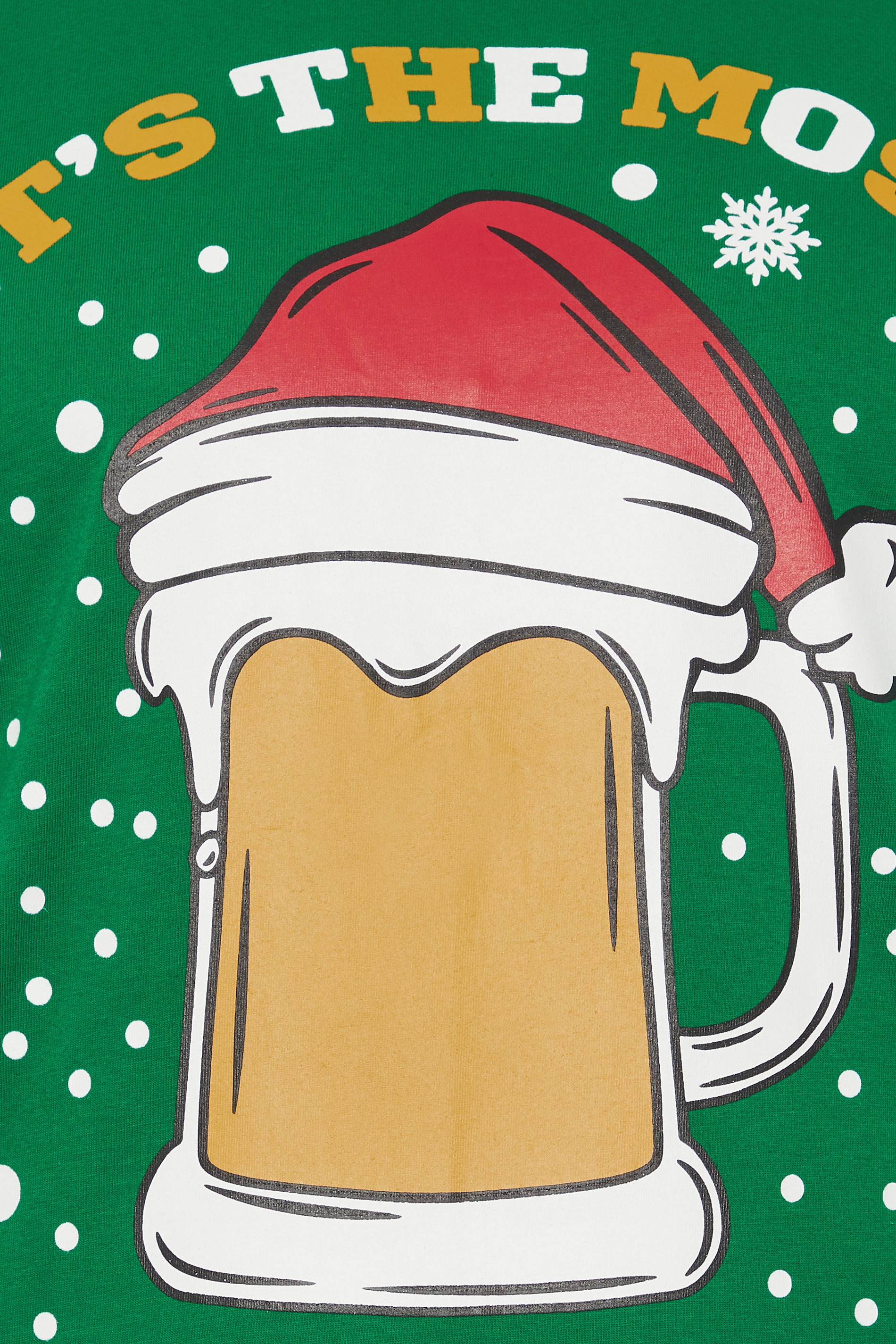 BadRhino Big & Tall Green Christmas 'Beer' Slogan T-Shirt | BadRhino 3