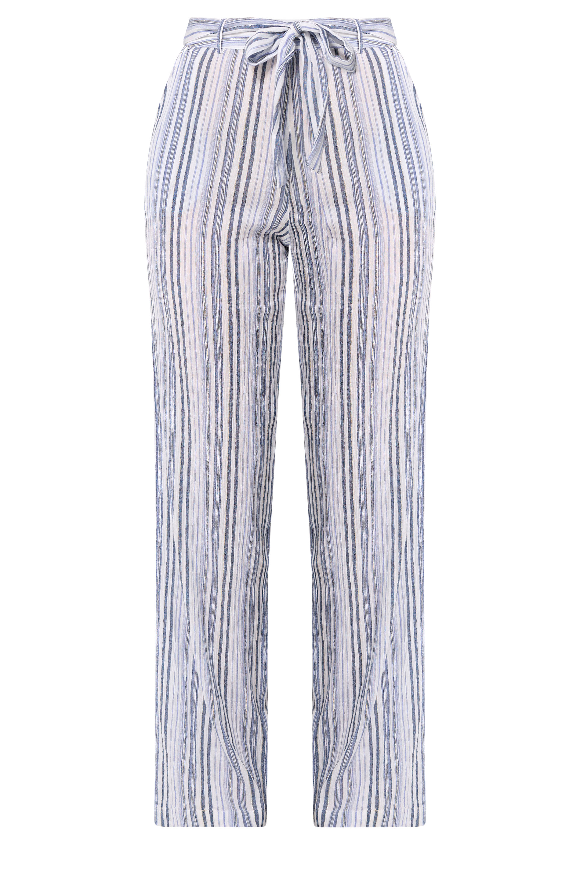LTS Tall Women's Blue & White Stripe Wide Leg Trousers | Long Tall Sally 5