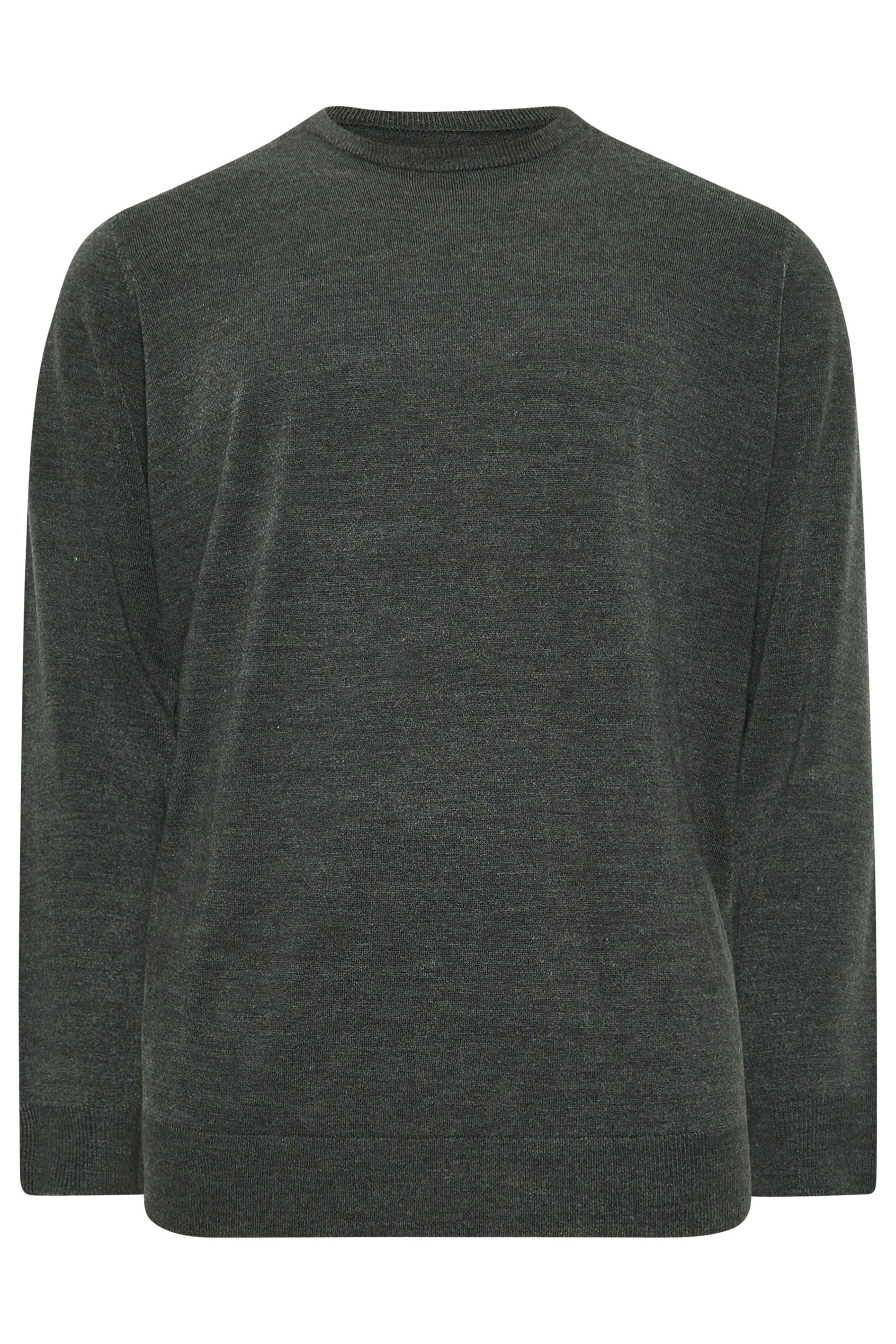 BadRhino Big & Tall Grey Crew Neck Jumper | BadRhino 4