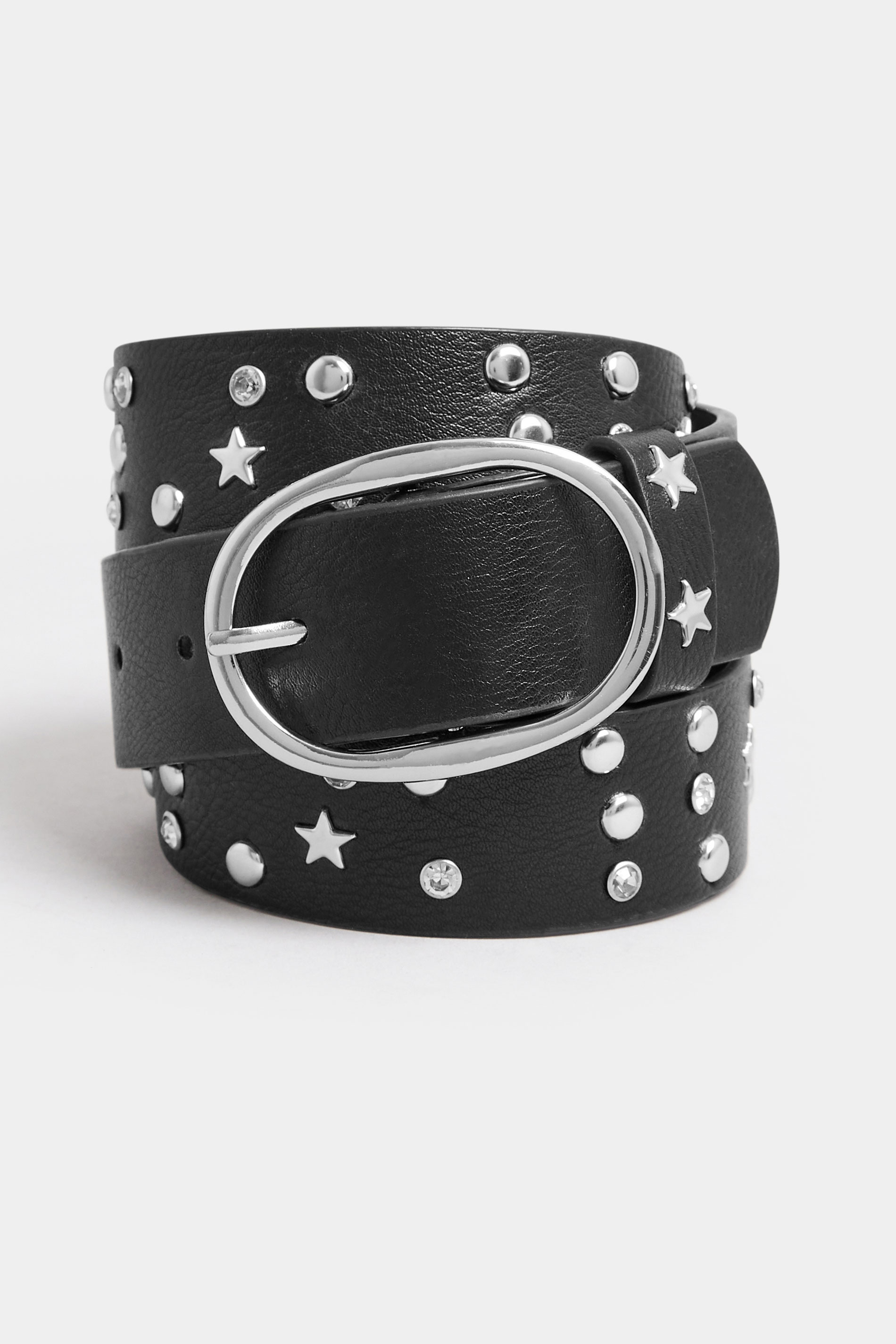 Black Star Studdded Belt | Yours Clothing 2