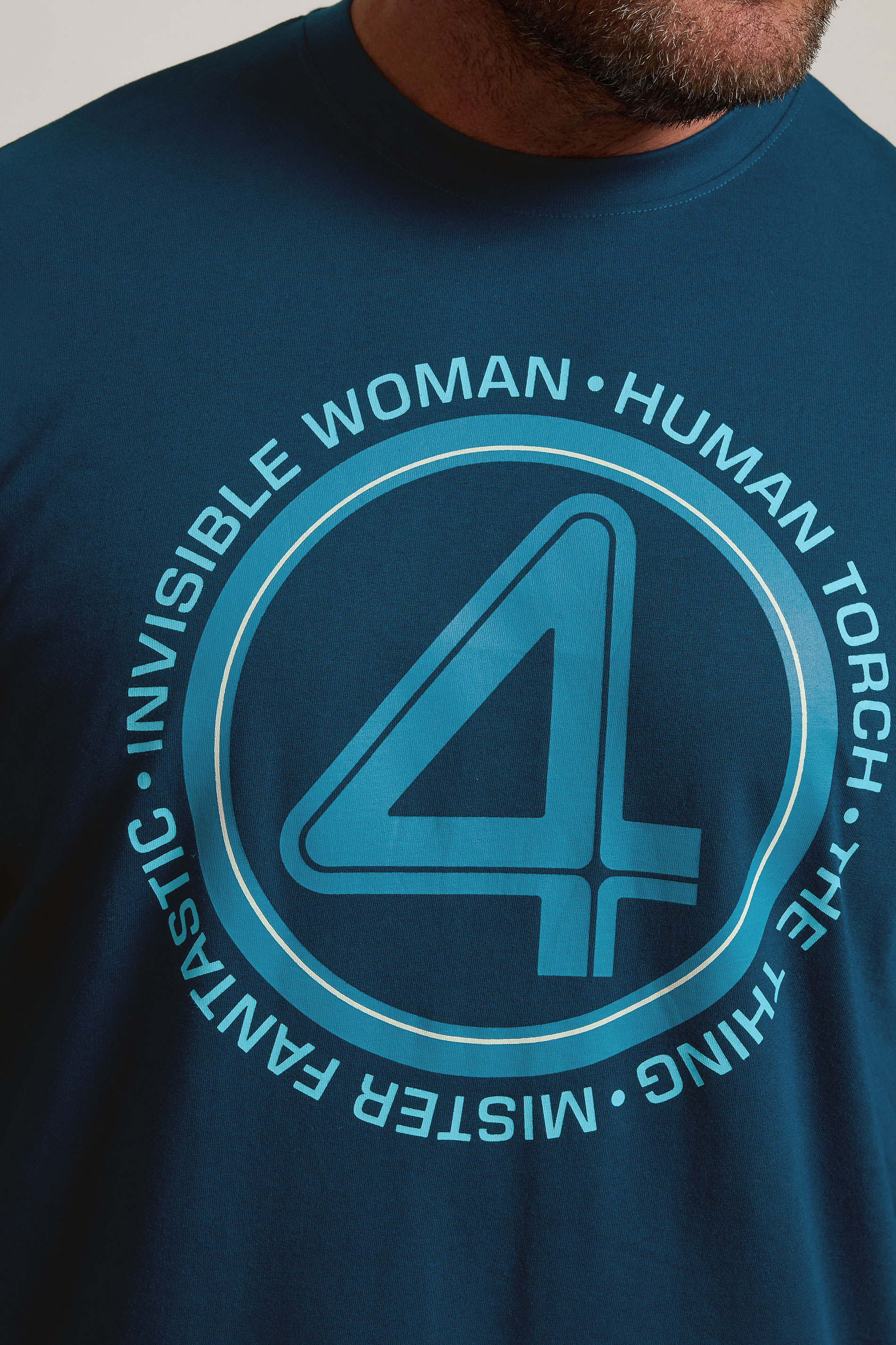 BadRhino Big & Tall Blue Fantastic 4 Graphic T-Shirt | BadRhino 4