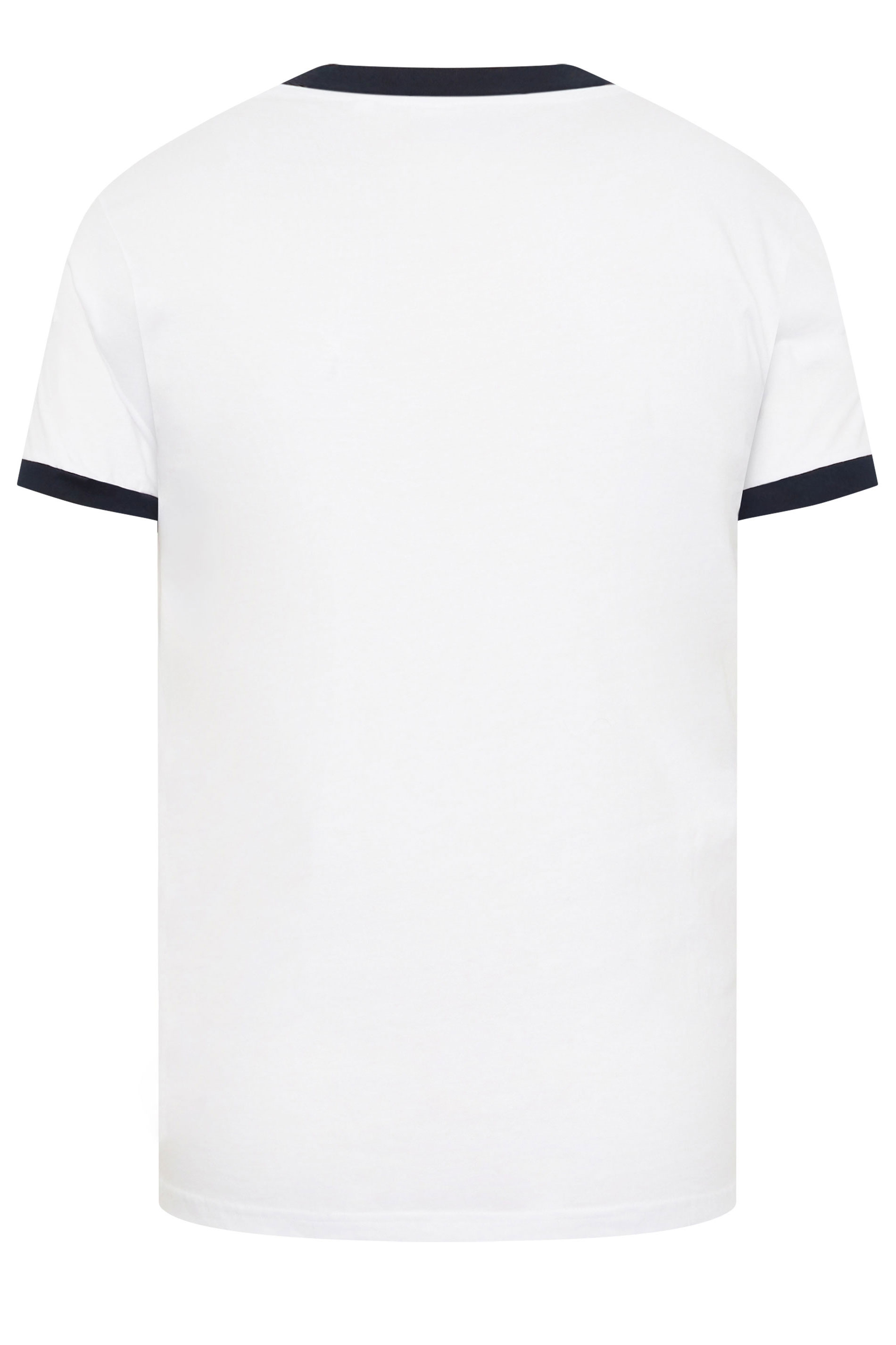 BadRhino Big & Tall White Extra Long Ringer T-Shirt | BadRhino 6