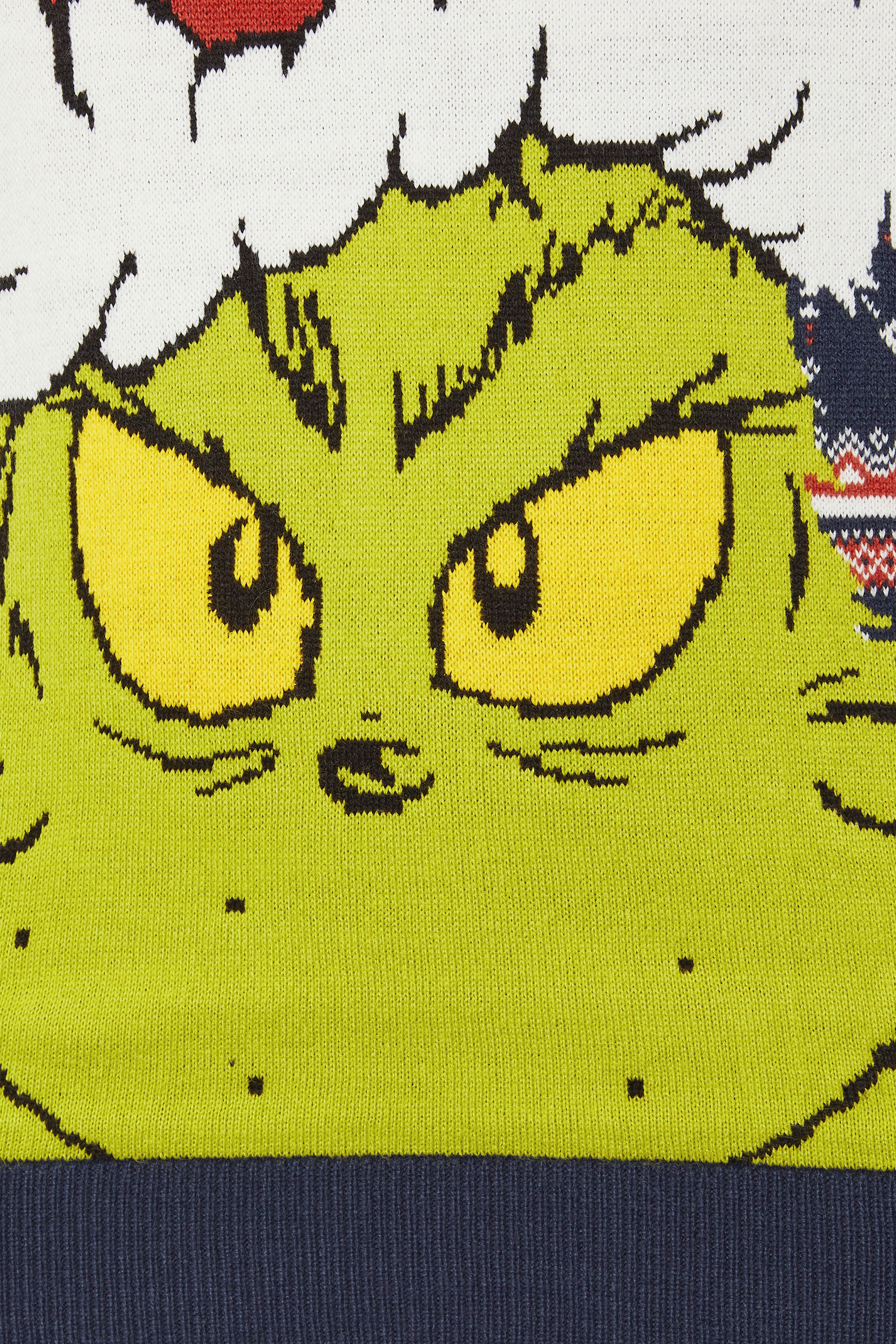 BadRhino Big & Tall Navy Blue Fairisle Grinch Christmas Jumper | BadRhino 8