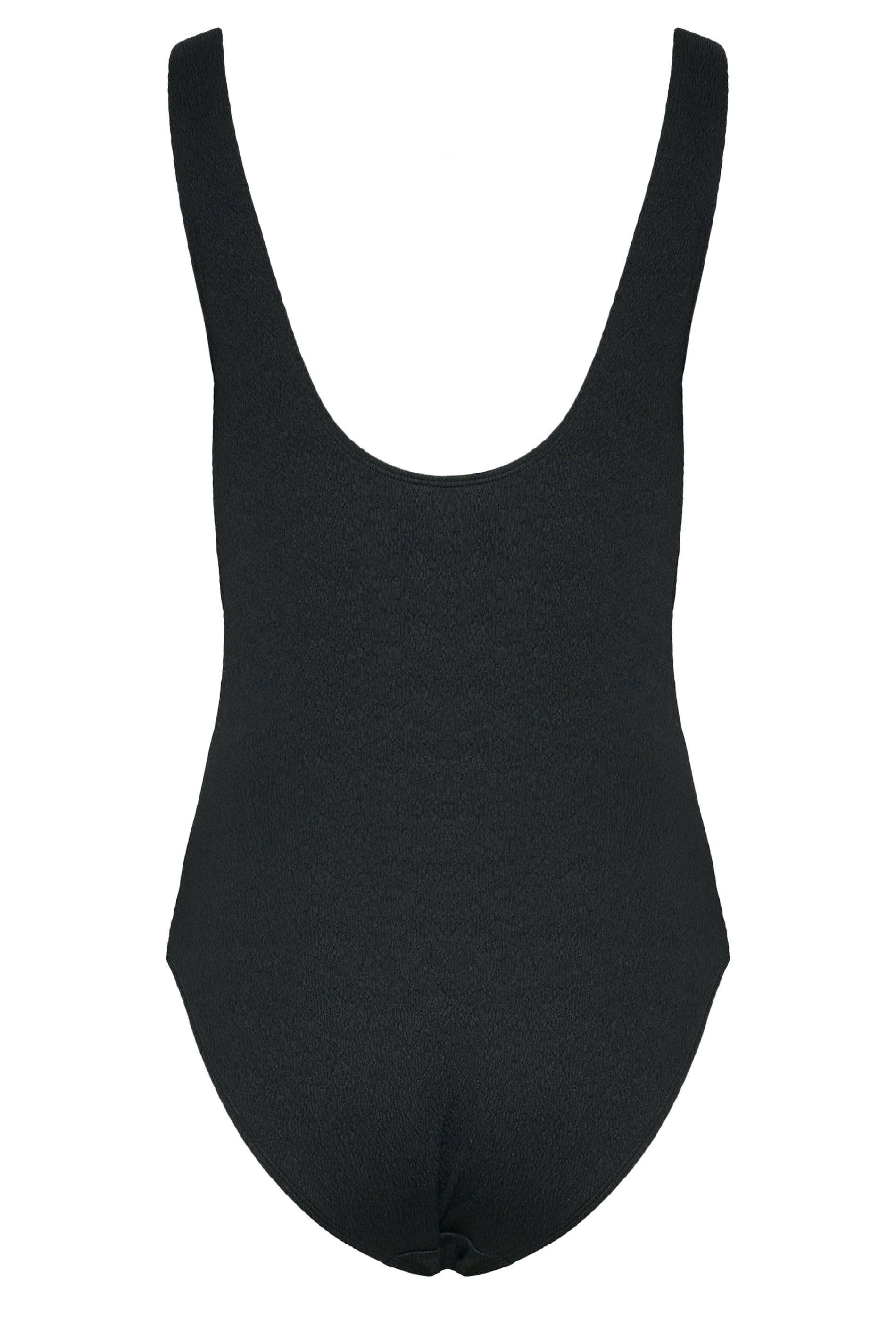 LTS Tall Black Textured Buckle Swimsuit | Long Tall Sally 6