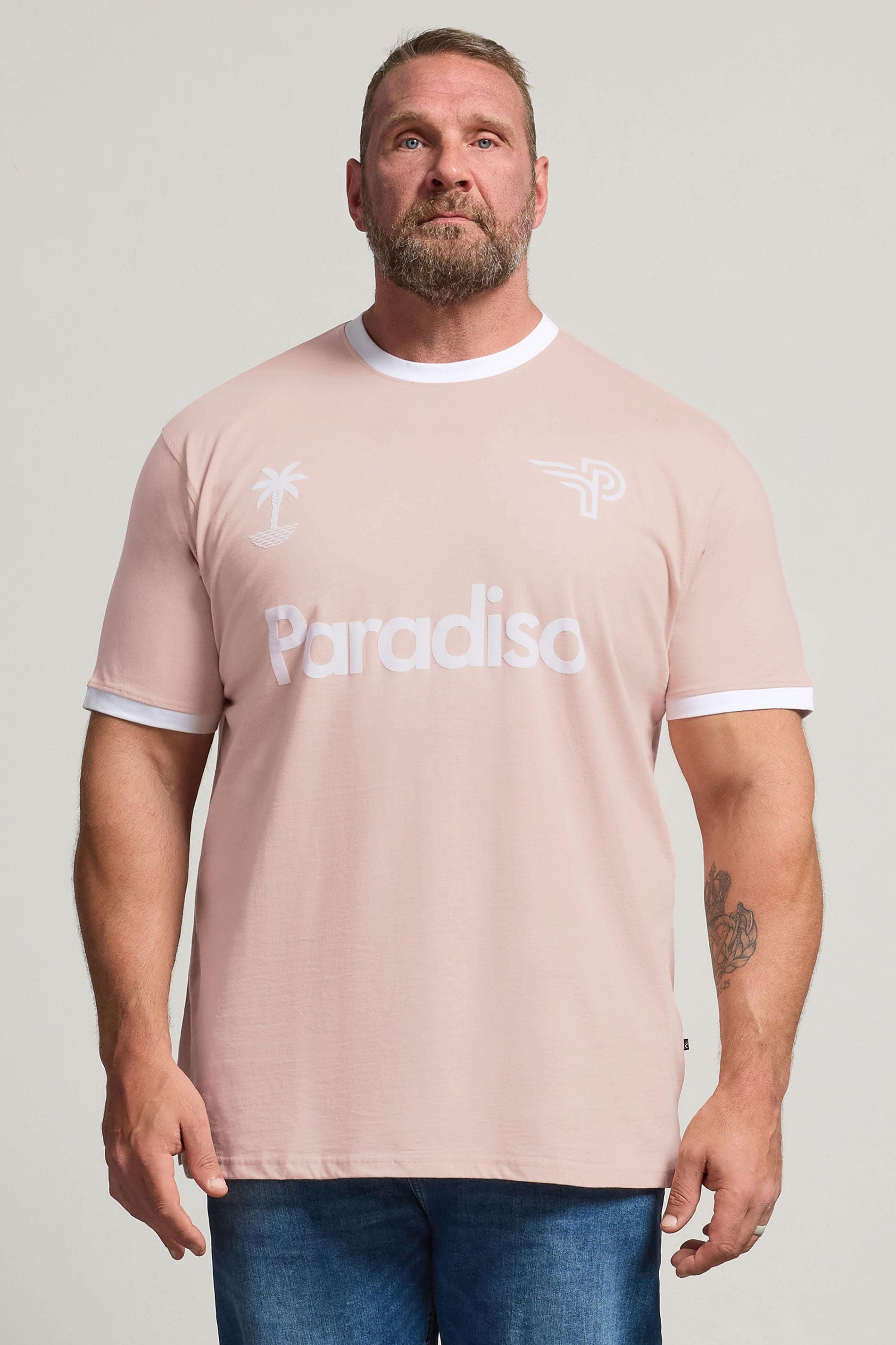 KAM Big & Tall Pink 'Paradiso' T-Shirt | BadRhino 3