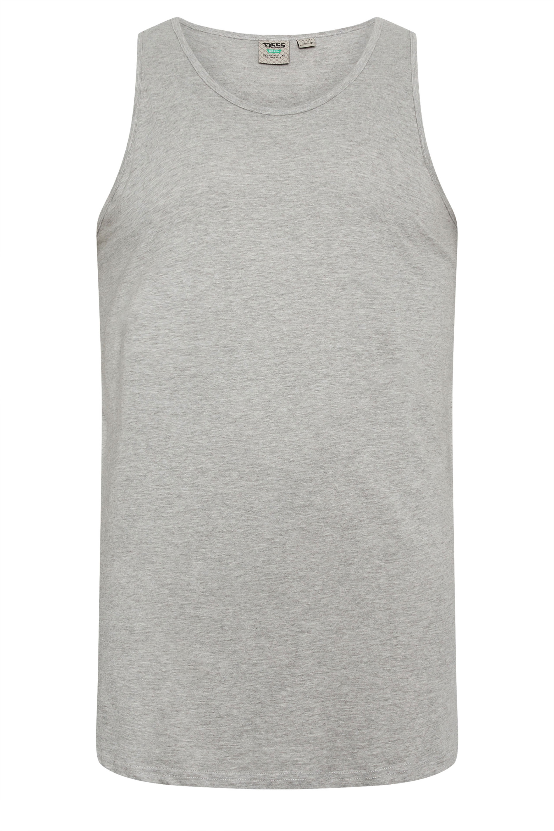 D555 Big & Tall Light Grey Muscle Vest | BadRhino 2