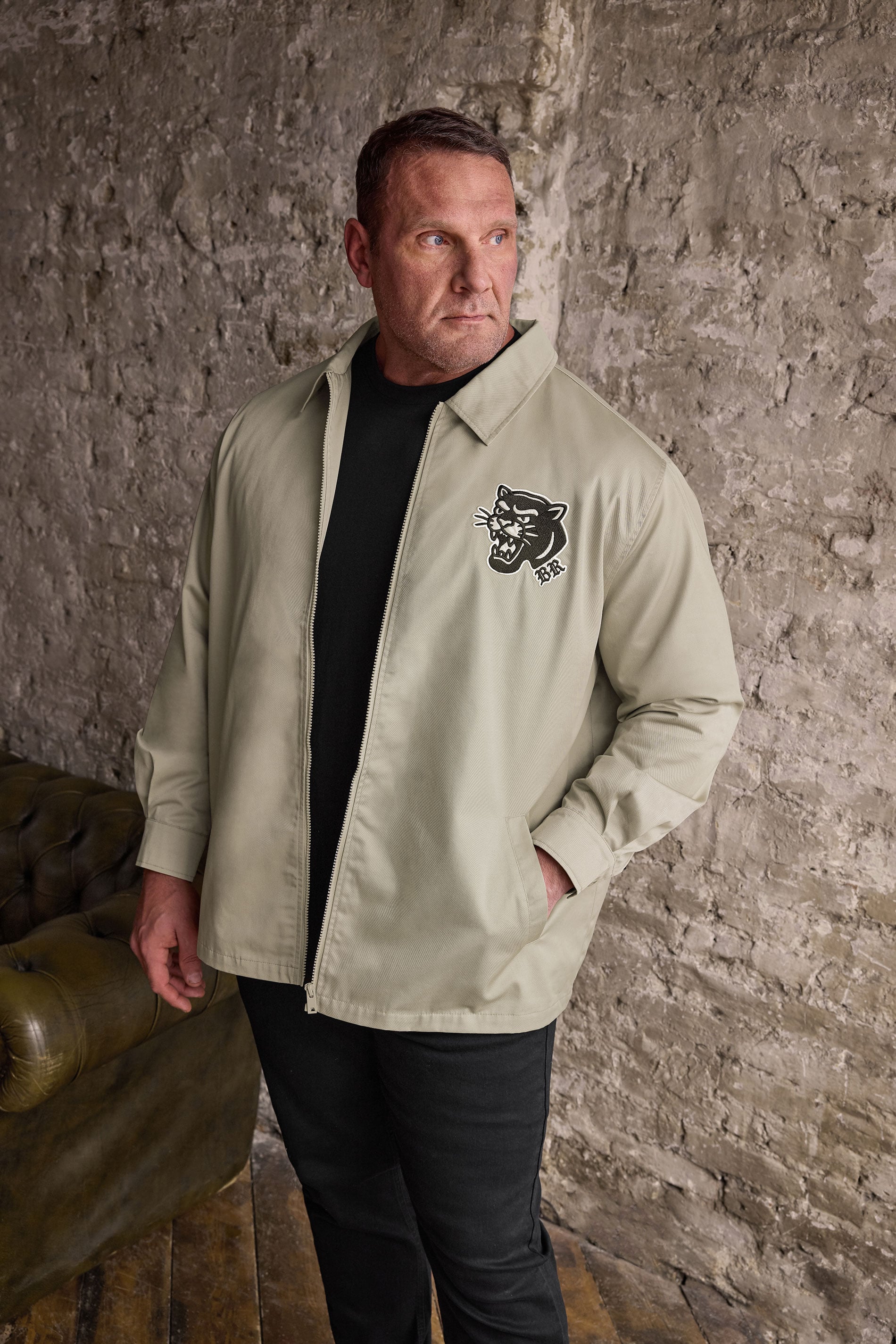 BadRhino Big & Tall Crockery Brown Embroidered Canvas Jacket | BadRhino 3