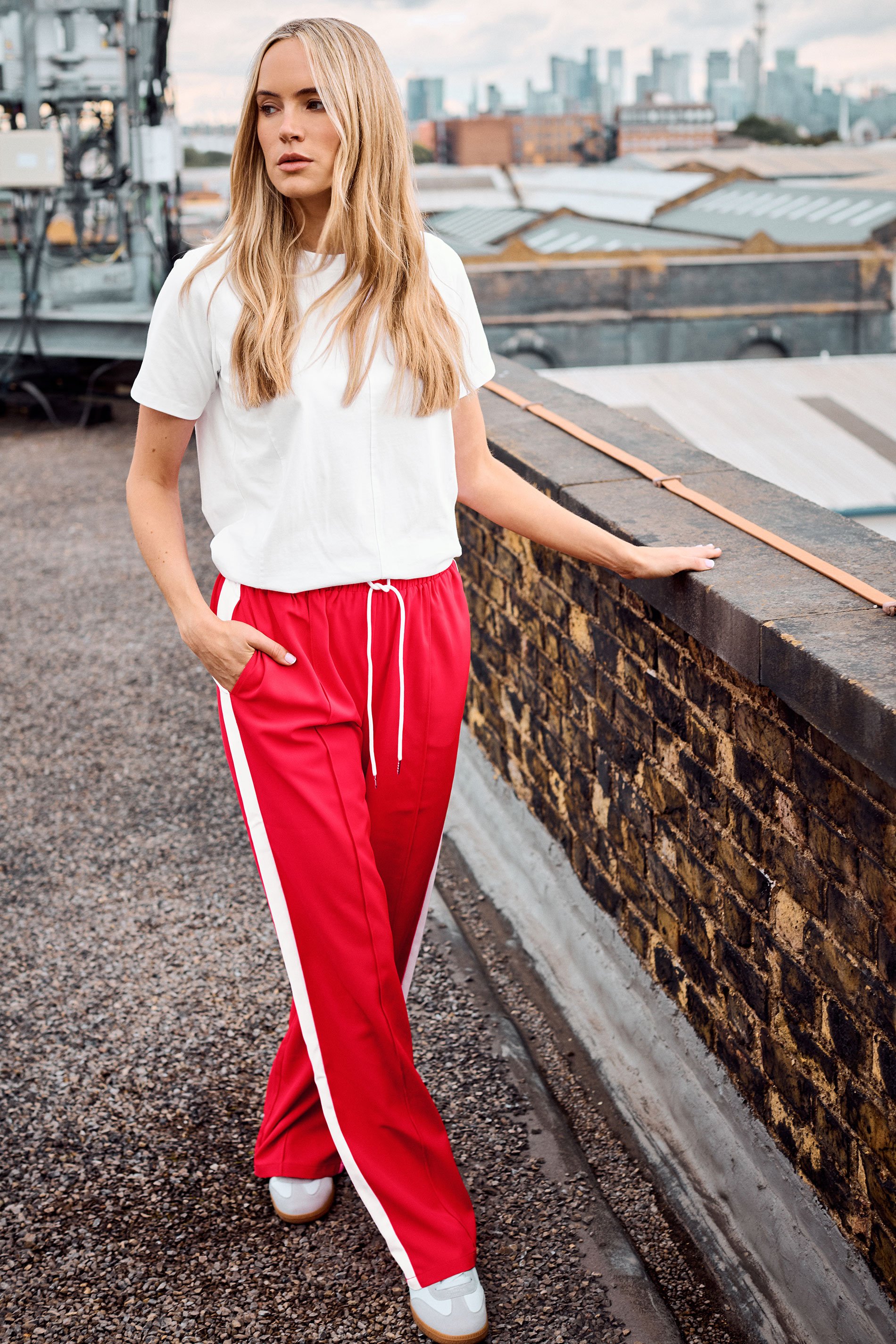 LTS Tall Red Side Stripe Trousers | Long Tall Sally 1
