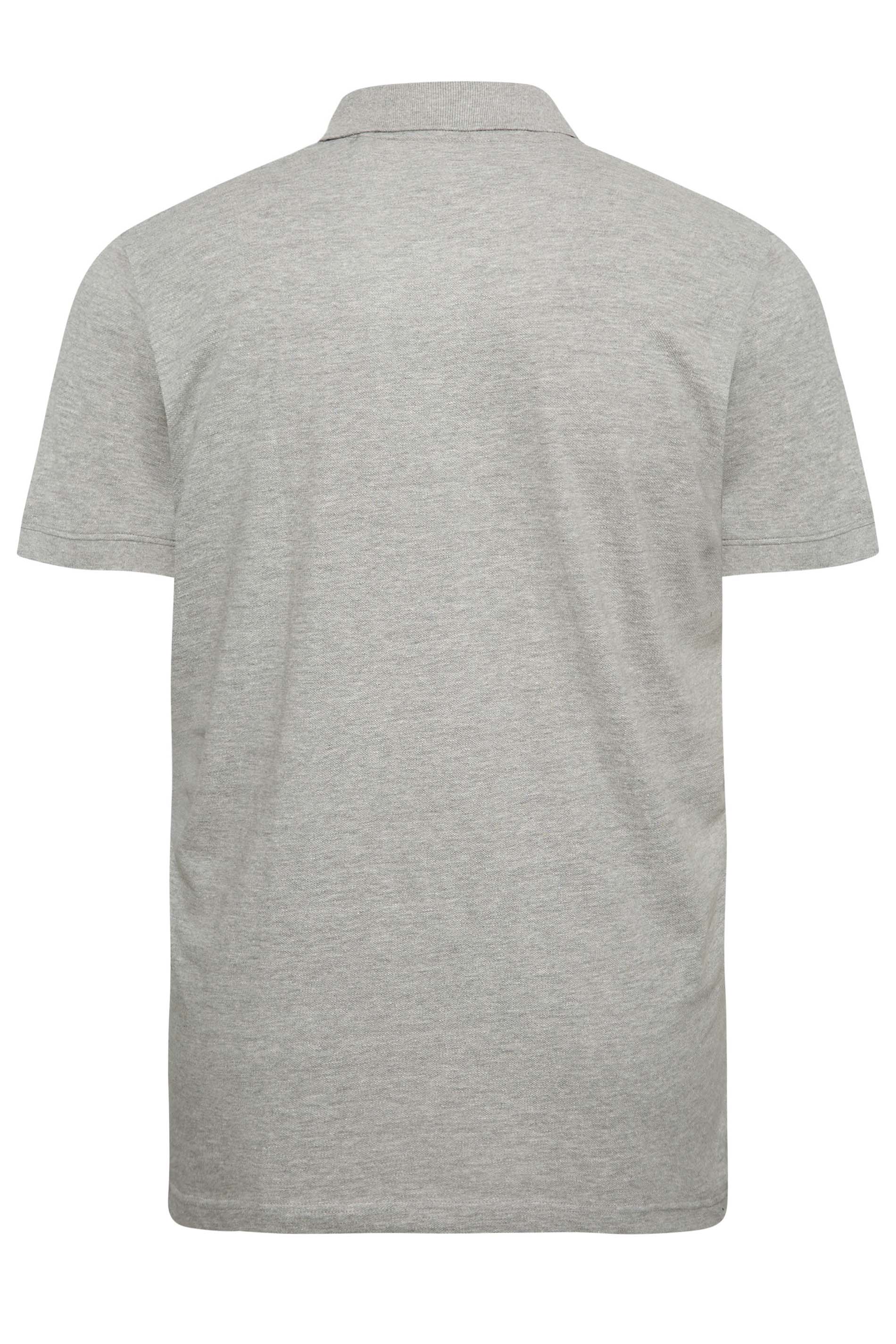 BadRhino Grey Marl Essential Polo Shirt | BadRhino 7